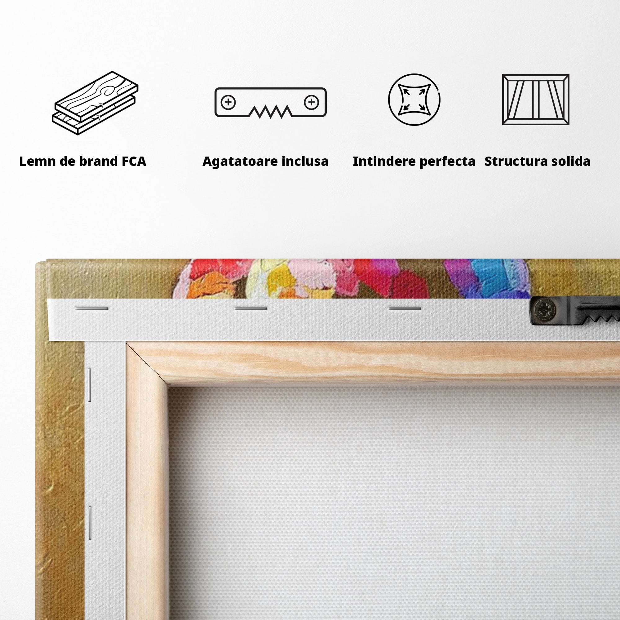 Tablou Canvas Premium LuxCanva® PI1161, Dansul Formelor Abstracte, Silueta, Trup, Femeie, Living, Dormitor, Culori Vibrante