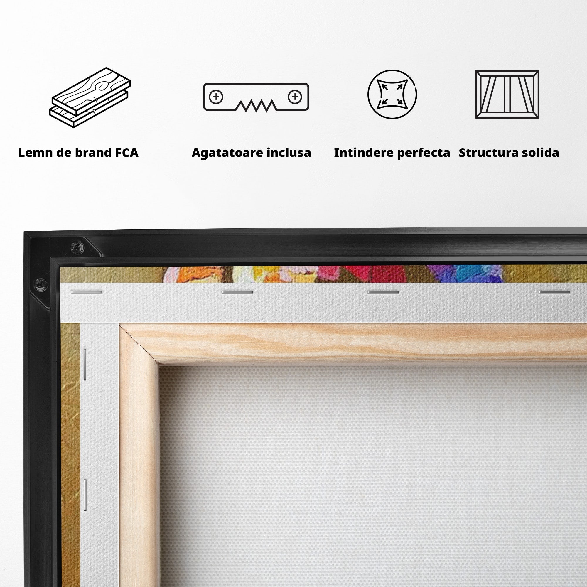 Tablou Canvas Premium LuxCanva® PI1161, Dansul Formelor Abstracte, Silueta, Trup, Femeie, Living, Dormitor, Culori Vibrante