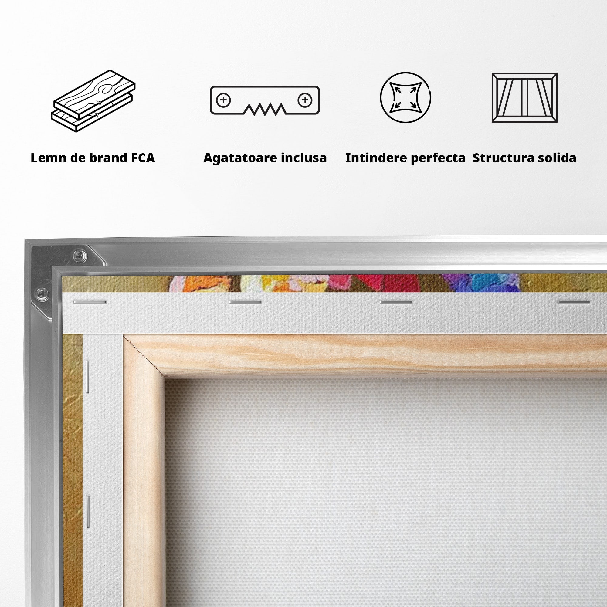 Tablou Canvas Premium LuxCanva® PI1161, Dansul Formelor Abstracte, Silueta, Trup, Femeie, Living, Dormitor, Culori Vibrante