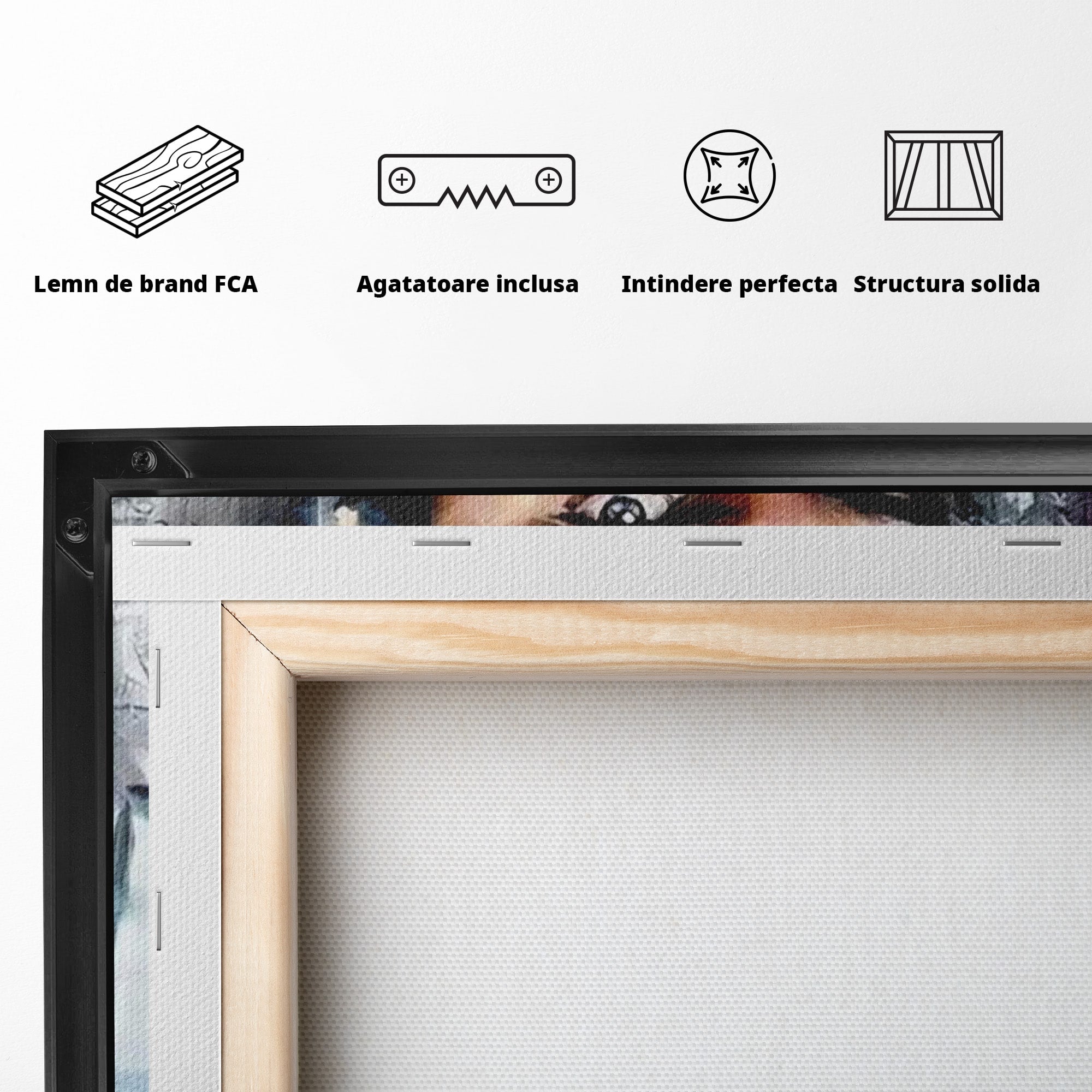 Tablou Canvas Premium LuxCanva® PI1164, Regele Rockului, Elvis Presley, Portret, Rock, Living, Idol, Culori Vibrante