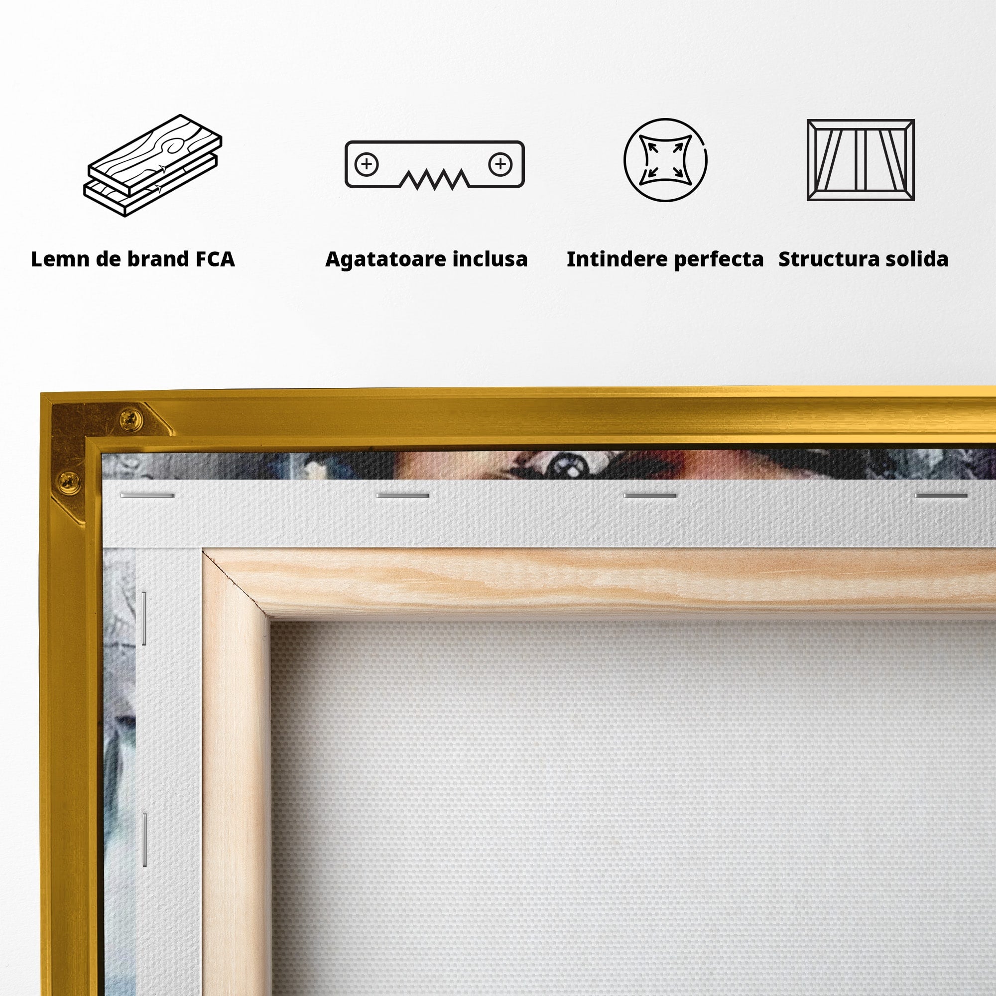 Tablou Canvas Premium LuxCanva® PI1164, Regele Rockului, Elvis Presley, Portret, Rock, Living, Idol, Culori Vibrante