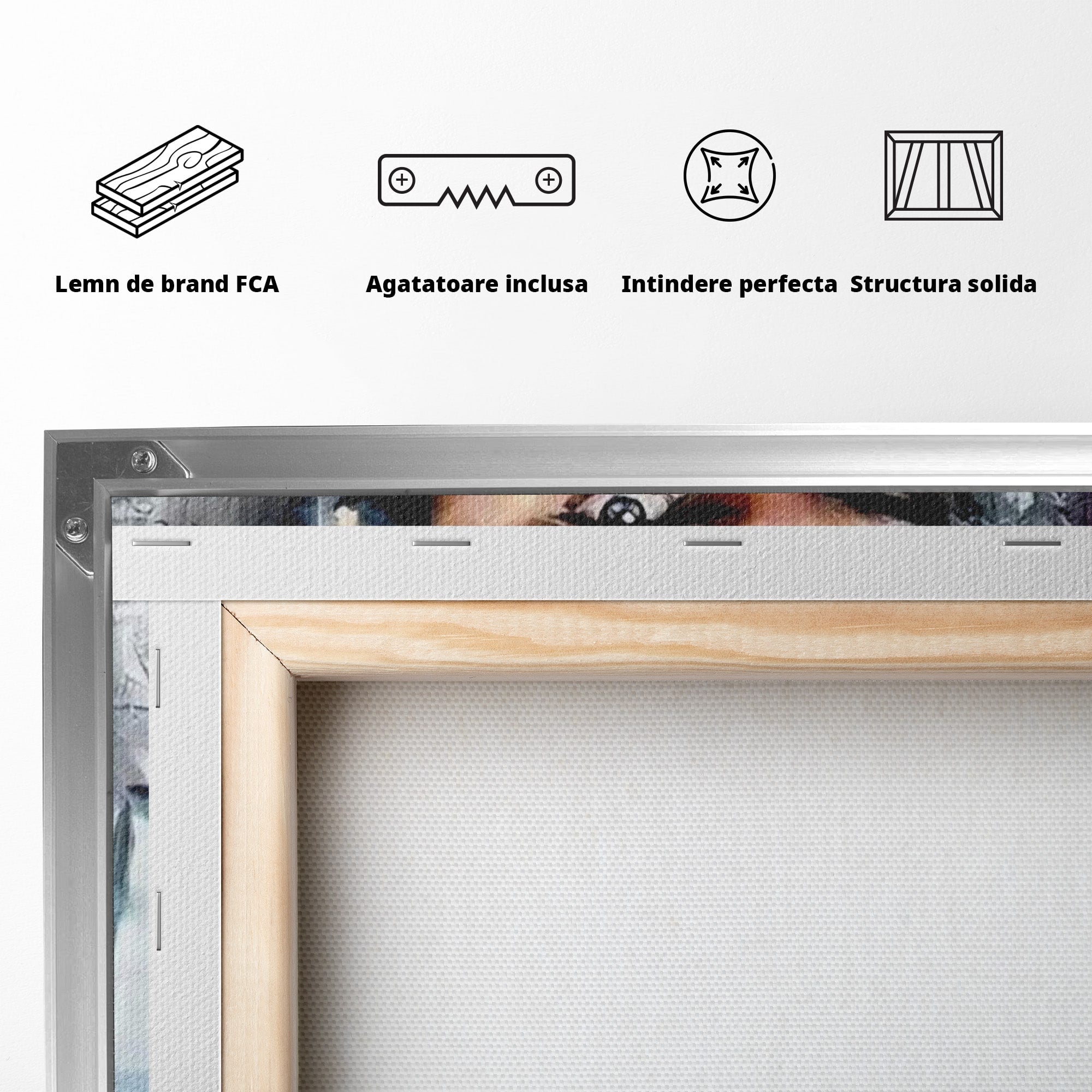 Tablou Canvas Premium LuxCanva® PI1164, Regele Rockului, Elvis Presley, Portret, Rock, Living, Idol, Culori Vibrante