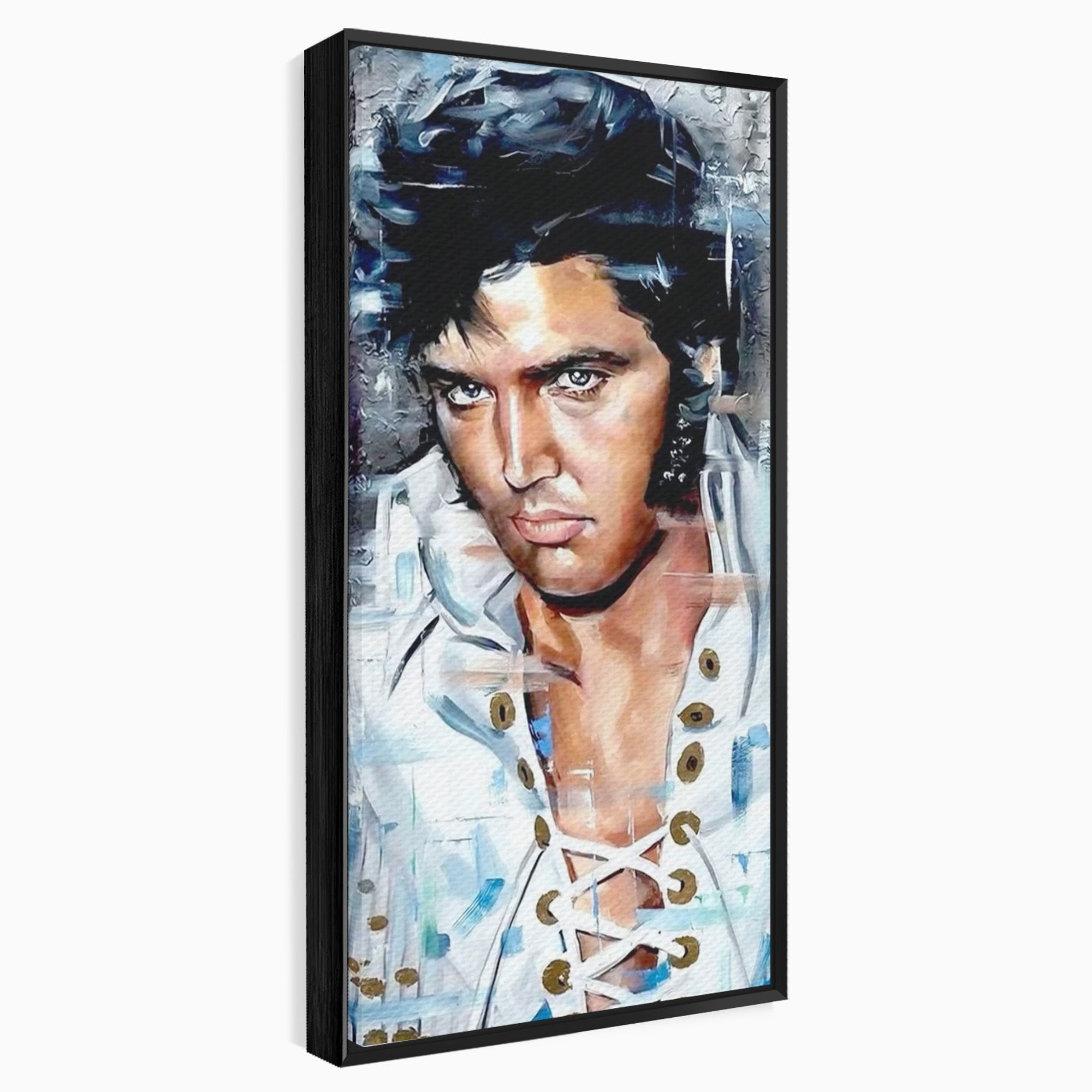 Tablou Canvas Premium LuxCanva® PI1164, Regele Rockului, Elvis Presley, Portret, Rock, Living, Idol, Culori Vibrante