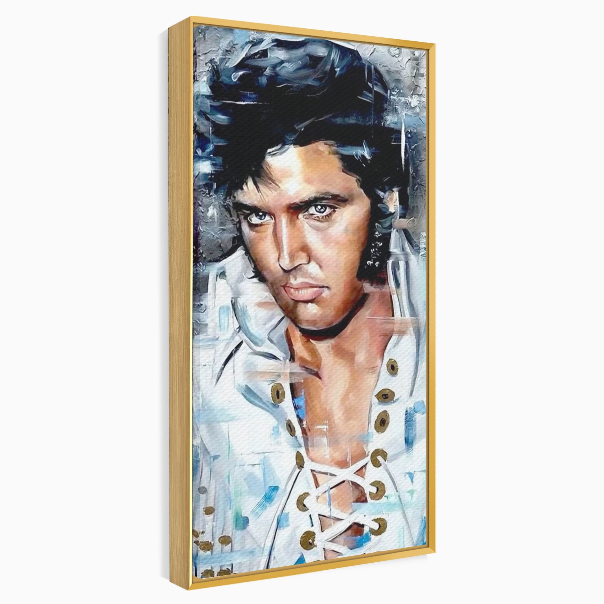 Tablou Canvas Premium LuxCanva® PI1164, Regele Rockului, Elvis Presley, Portret, Rock, Living, Idol, Culori Vibrante