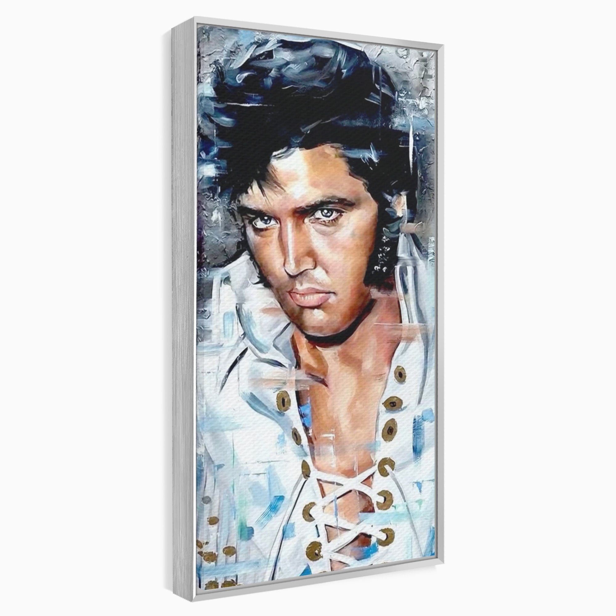 Tablou Canvas Premium LuxCanva® PI1164, Regele Rockului, Elvis Presley, Portret, Rock, Living, Idol, Culori Vibrante