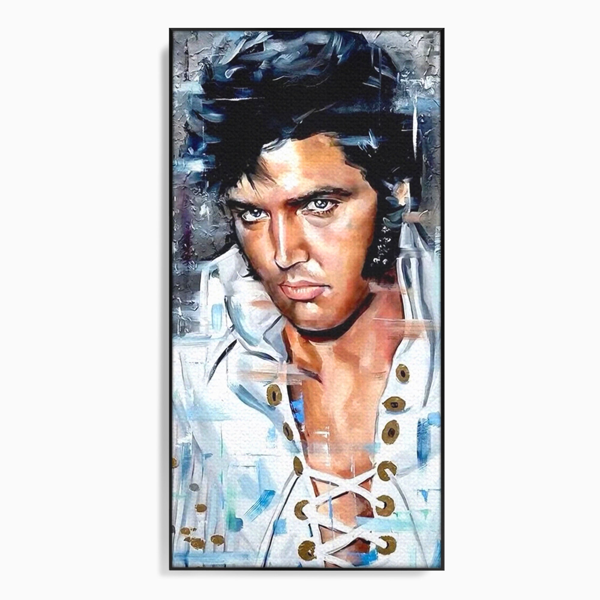 Tablou Canvas Premium LuxCanva® PI1164, Regele Rockului, Elvis Presley, Portret, Rock, Living, Idol, Culori Vibrante