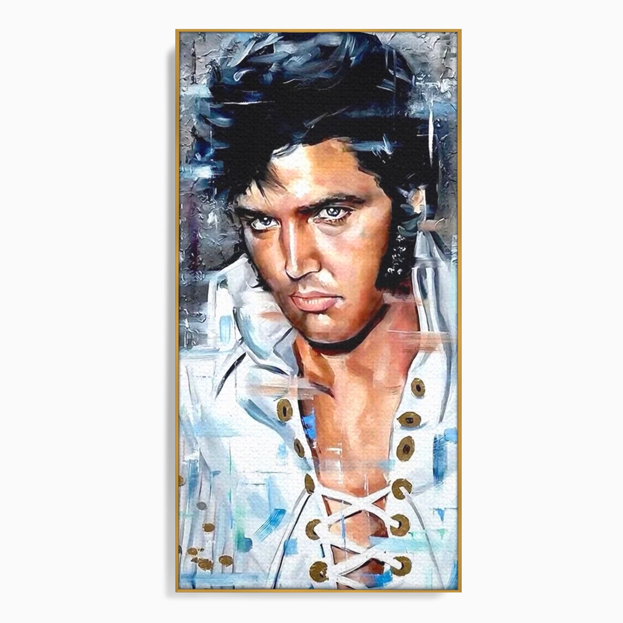 Tablou Canvas Premium LuxCanva® PI1164, Regele Rockului, Elvis Presley, Portret, Rock, Living, Idol, Culori Vibrante