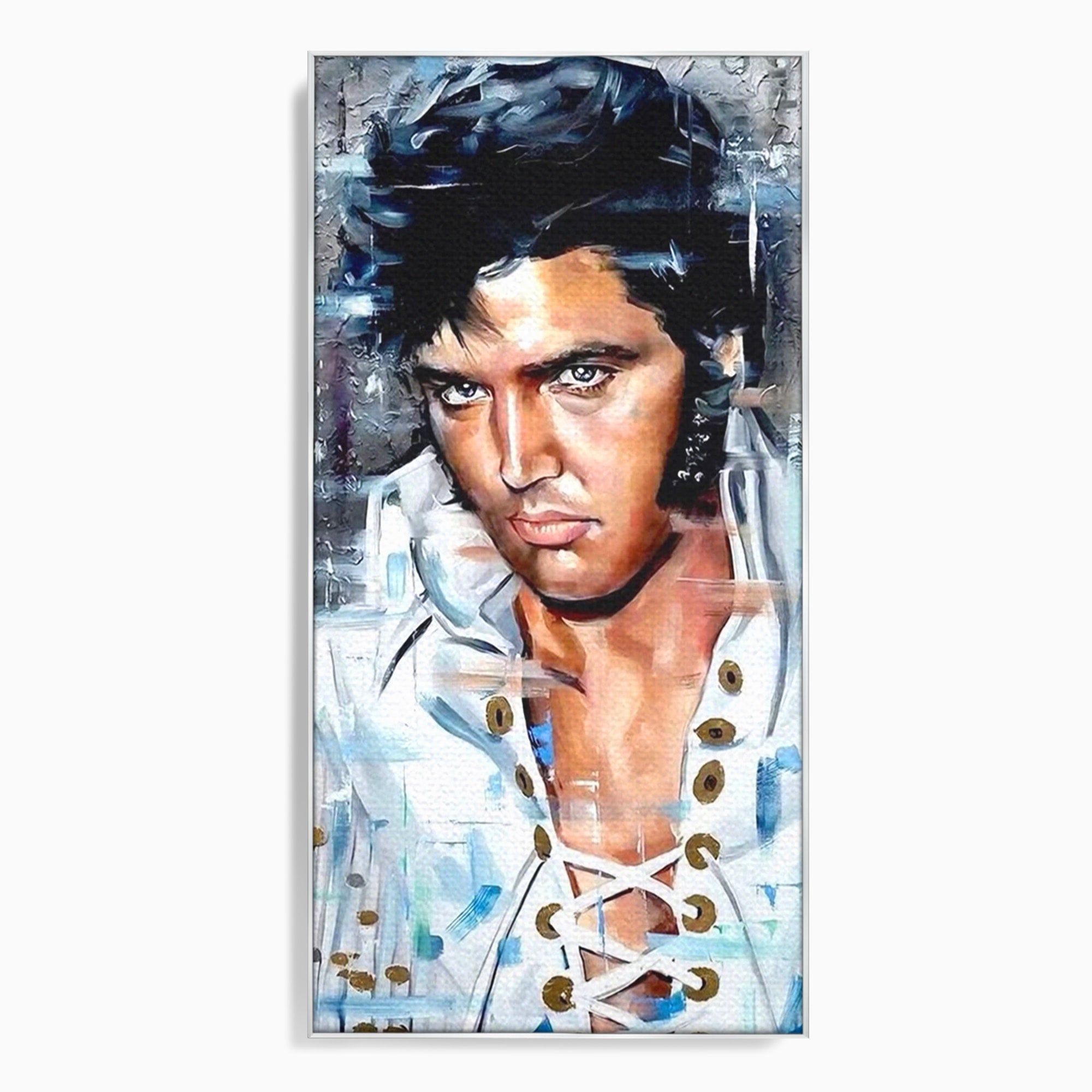 Tablou Canvas Premium LuxCanva® PI1164, Regele Rockului, Elvis Presley, Portret, Rock, Living, Idol, Culori Vibrante