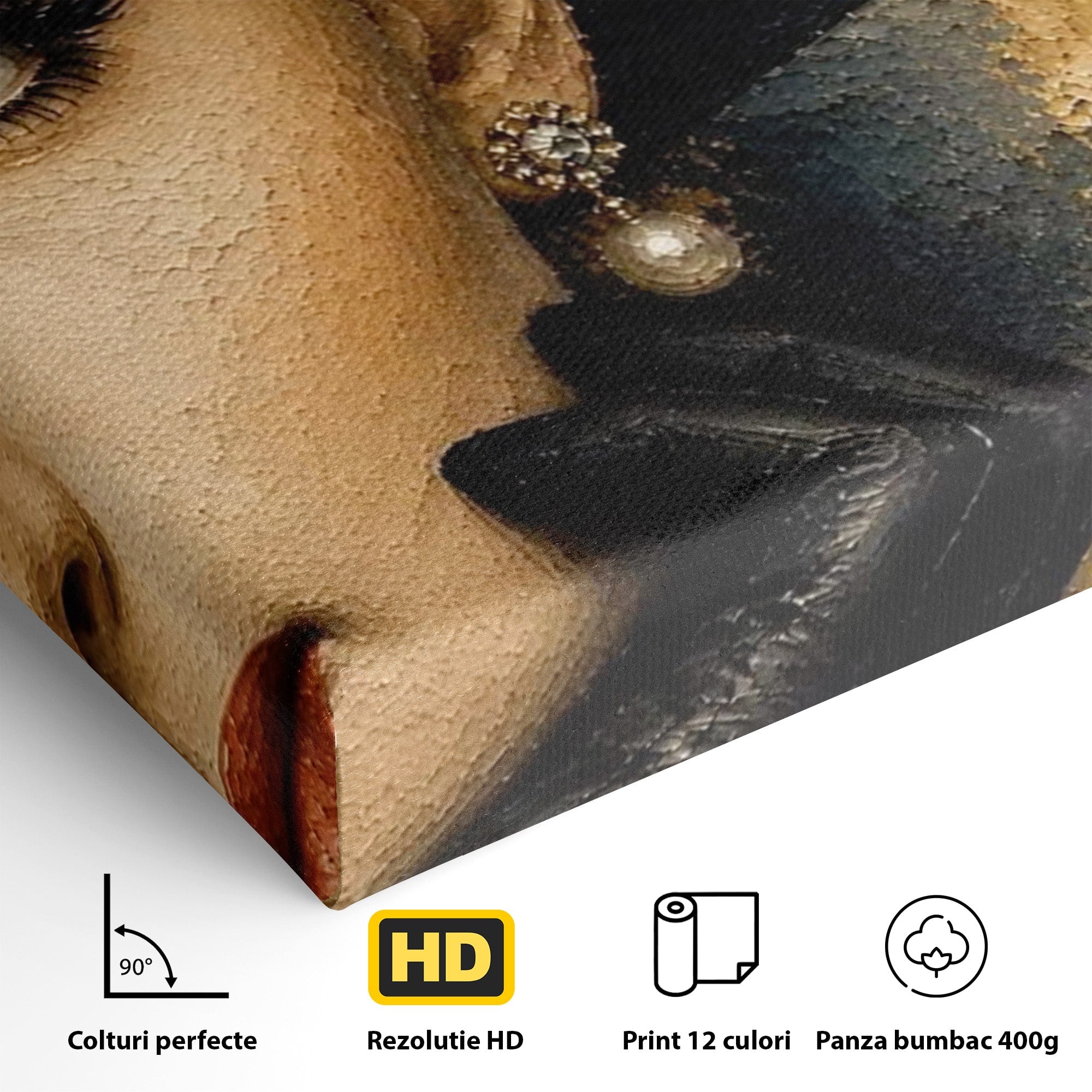 Tablou Canvas Premium LuxCanva® PI1166, Eleganta Atemporala, Audrey Hepburn, Diva, Palarie, Eleganta, Living, Dormitor, Culori Vibrante