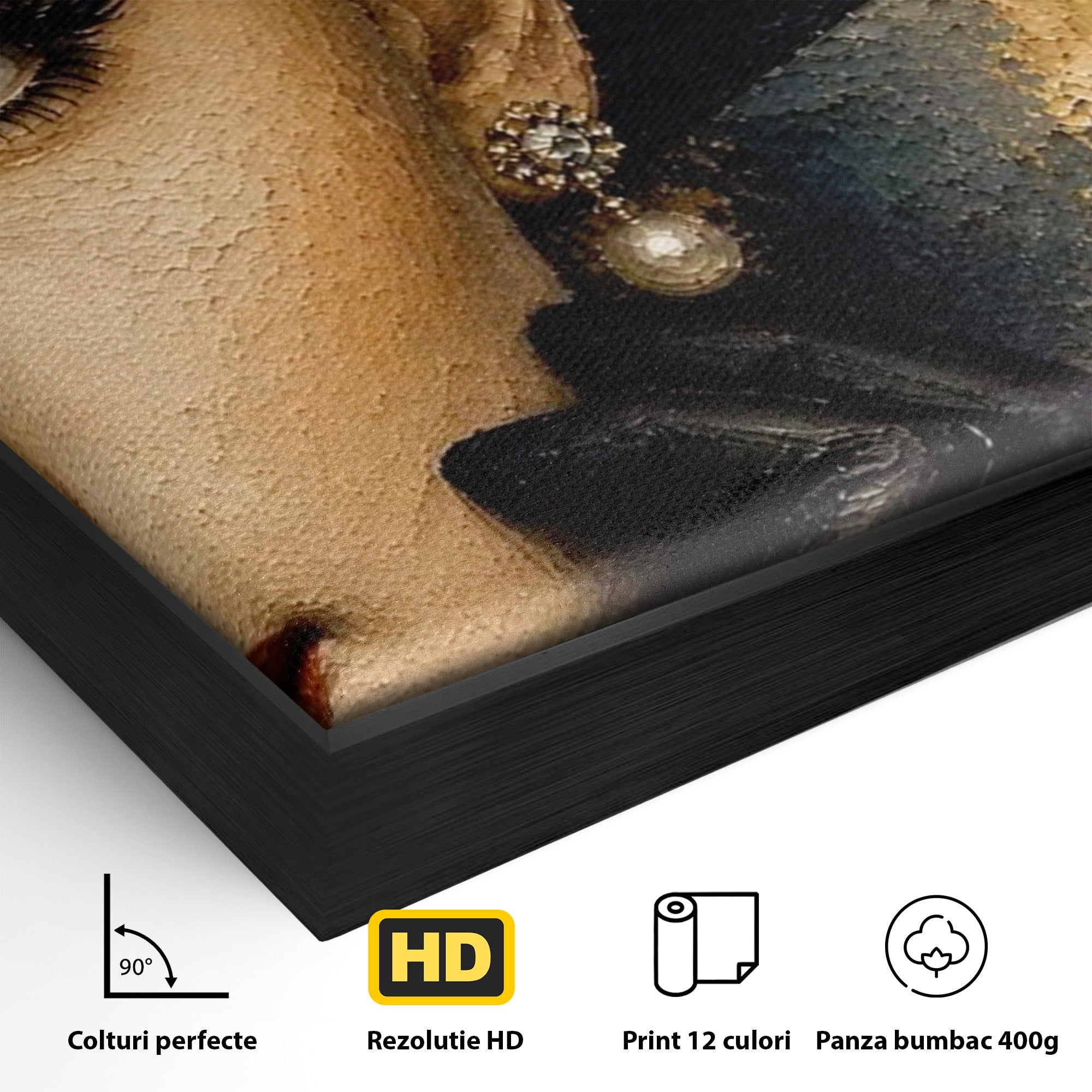 Tablou Canvas Premium LuxCanva® PI1166, Eleganta Atemporala, Audrey Hepburn, Diva, Palarie, Eleganta, Living, Dormitor, Culori Vibrante