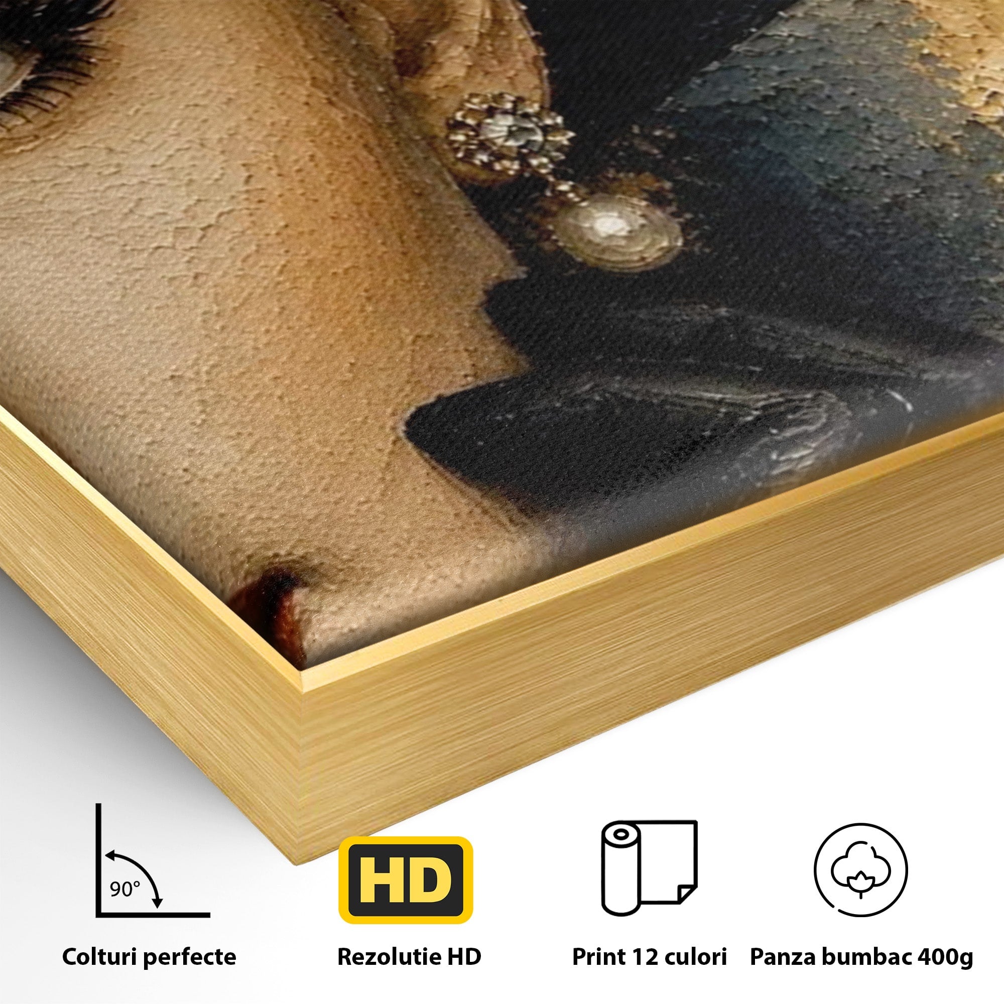 Tablou Canvas Premium LuxCanva® PI1166, Eleganta Atemporala, Audrey Hepburn, Diva, Palarie, Eleganta, Living, Dormitor, Culori Vibrante
