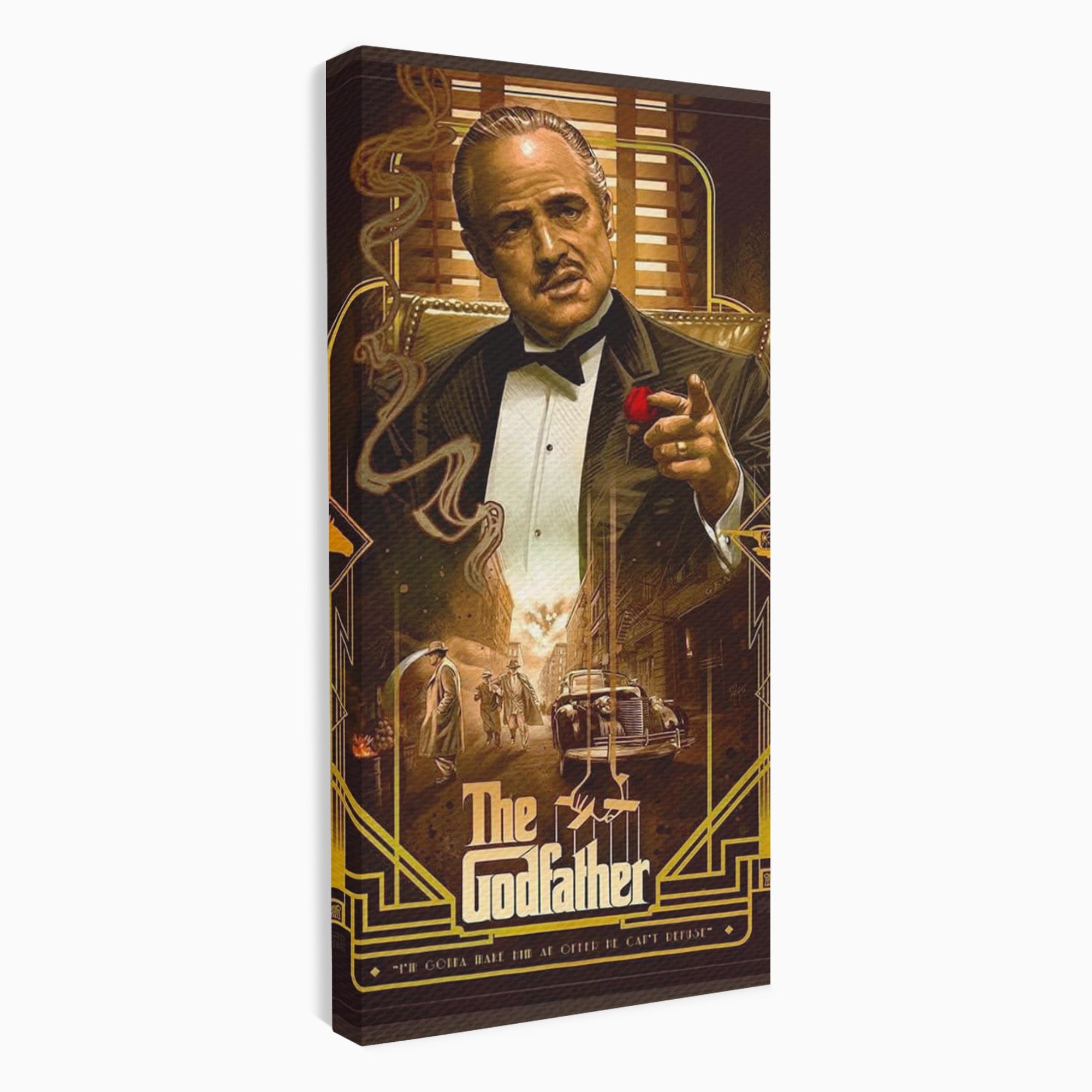 Tablou Canvas Premium LuxCanva® PI1167, Nasul Legendar, Marlon Brando, Film, Mafia, Clasic, Actor, Birou, Culori Vibrante