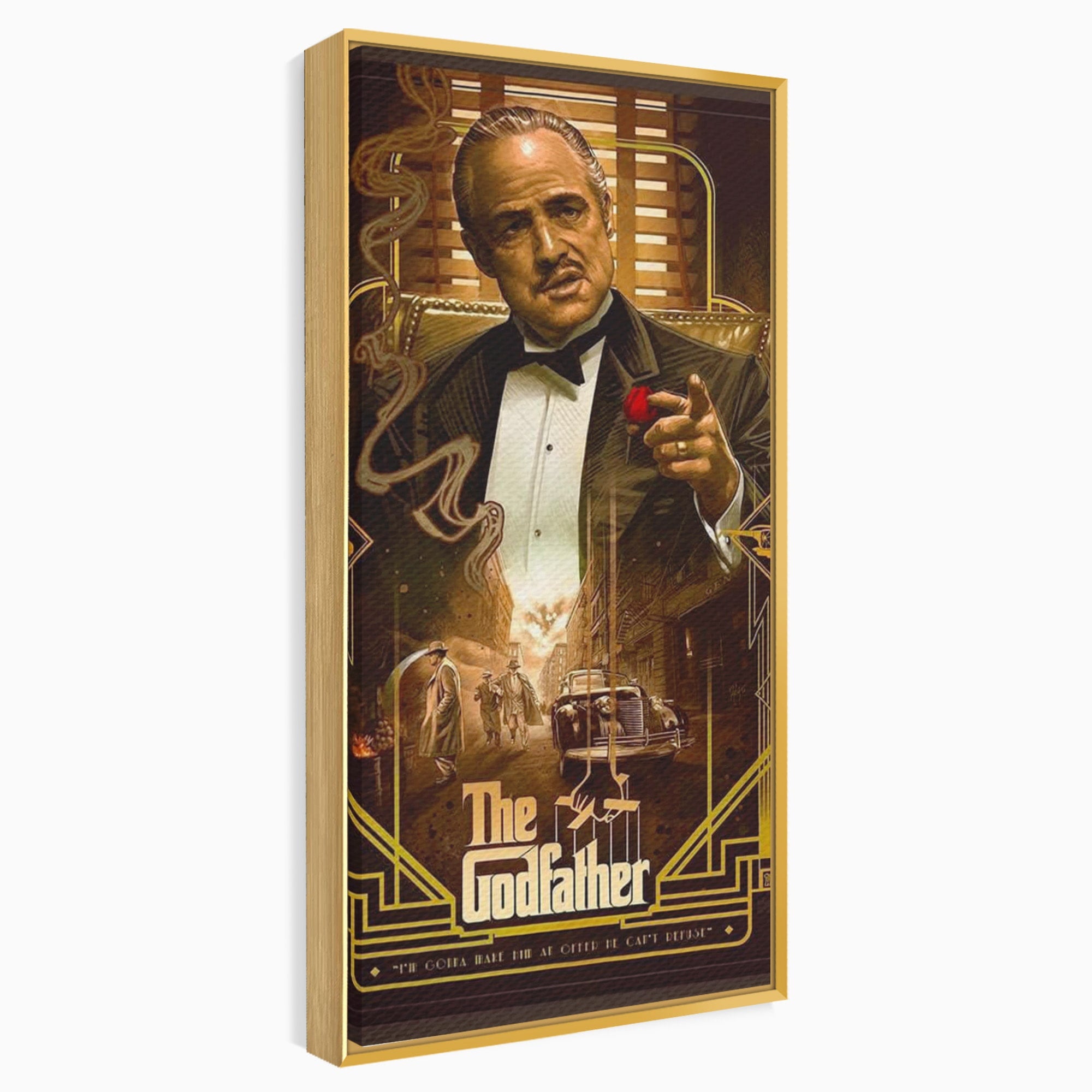 Tablou Canvas Premium LuxCanva® PI1167, Nasul Legendar, Marlon Brando, Film, Mafia, Clasic, Actor, Birou, Culori Vibrante