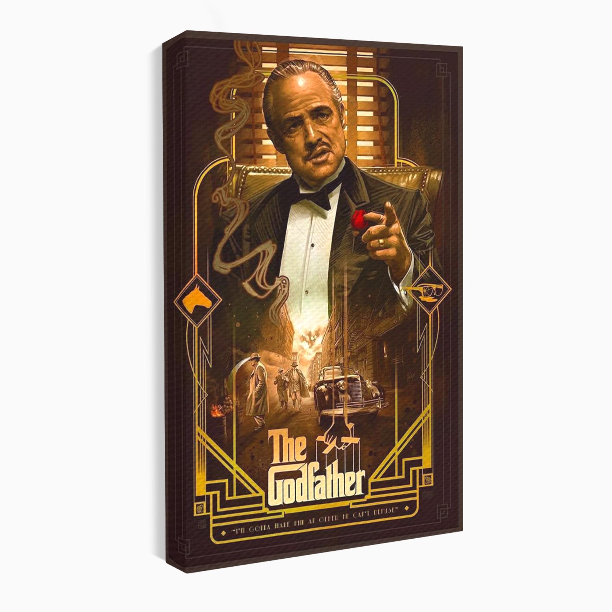 Tablou Canvas Premium LuxCanva® PI1167, Nasul Legendar, Marlon Brando, Film, Mafia, Clasic, Actor, Birou, Culori Vibrante
