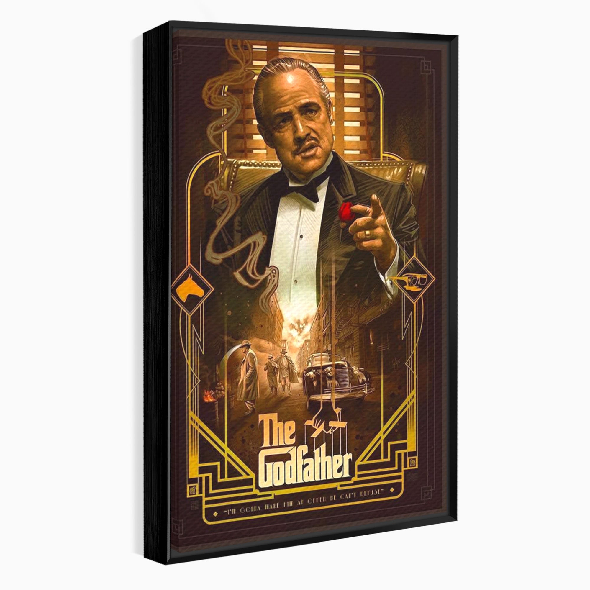 Tablou Canvas Premium LuxCanva® PI1167, Nasul Legendar, Marlon Brando, Film, Mafia, Clasic, Actor, Birou, Culori Vibrante