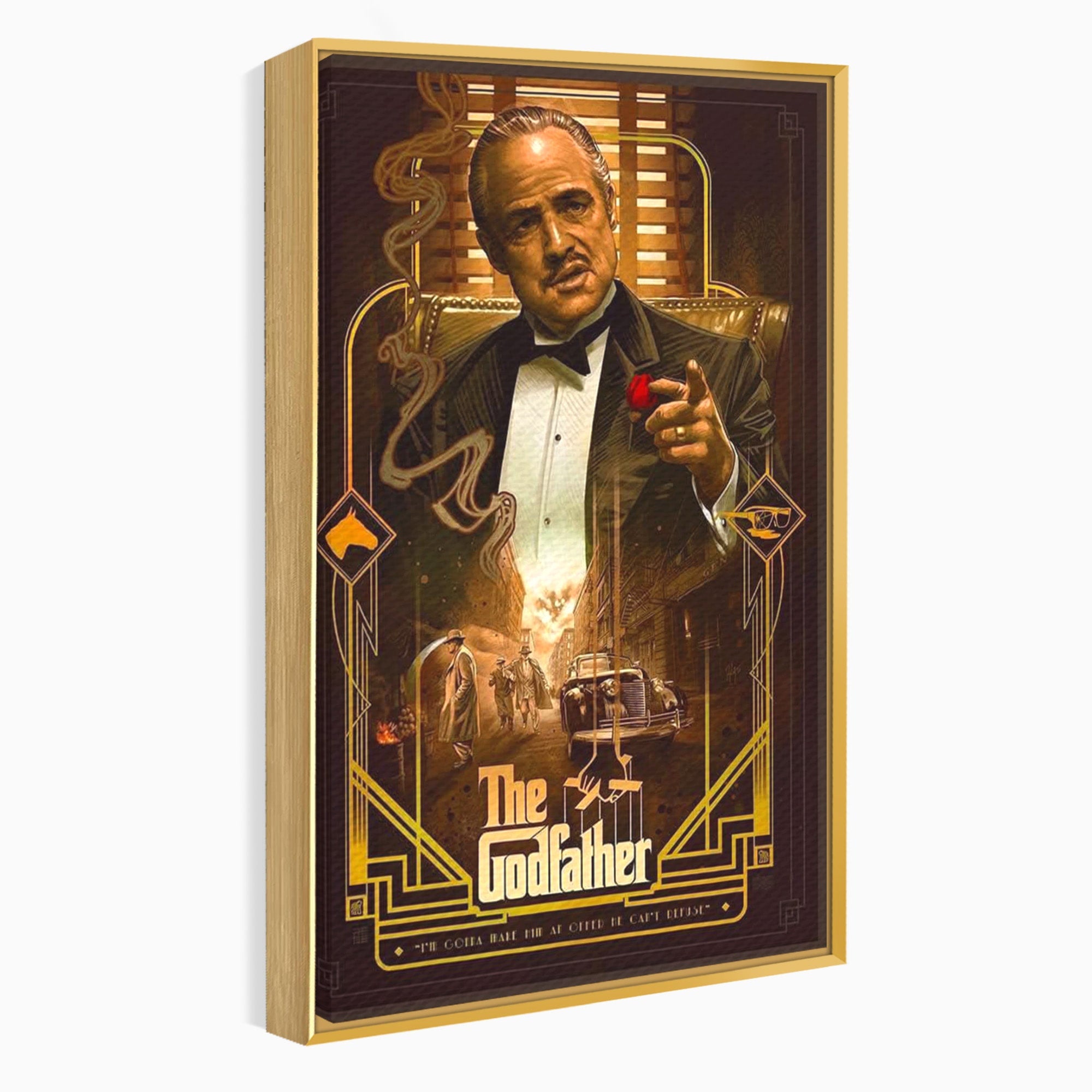 Tablou Canvas Premium LuxCanva® PI1167, Nasul Legendar, Marlon Brando, Film, Mafia, Clasic, Actor, Birou, Culori Vibrante