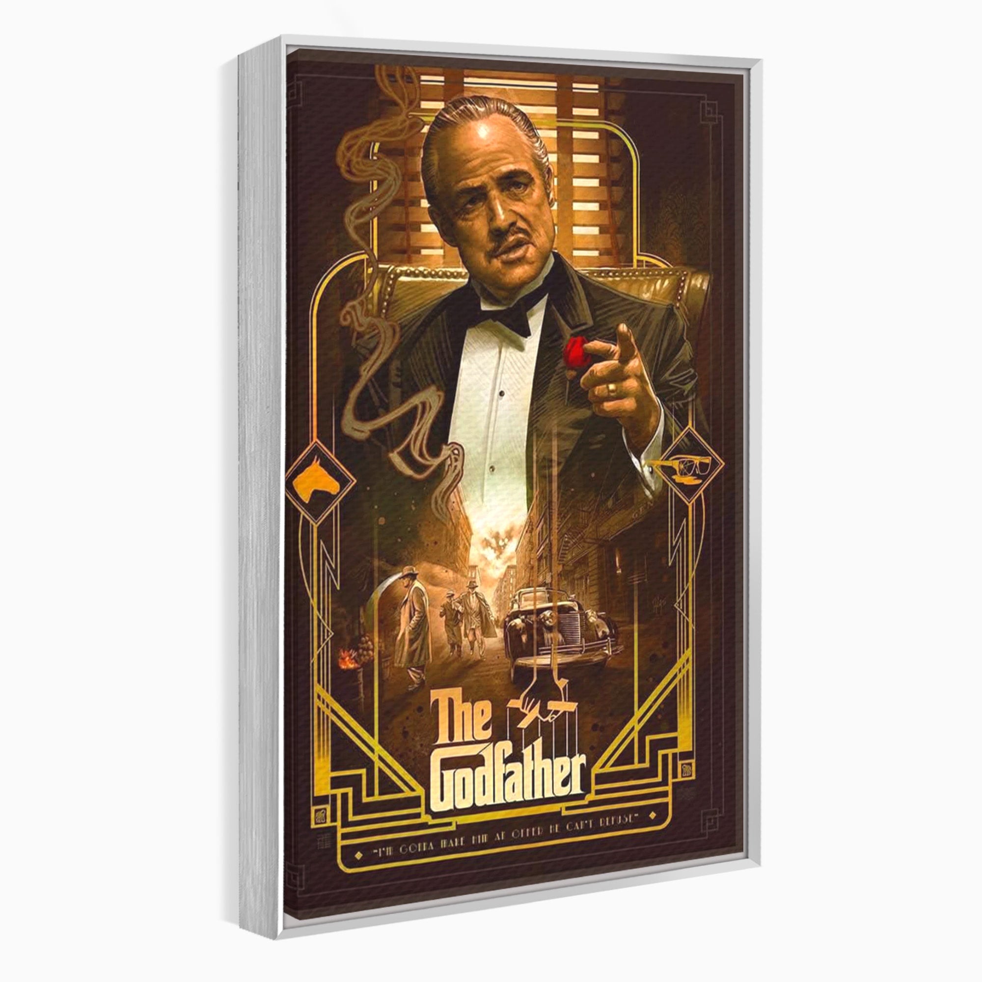 Tablou Canvas Premium LuxCanva® PI1167, Nasul Legendar, Marlon Brando, Film, Mafia, Clasic, Actor, Birou, Culori Vibrante