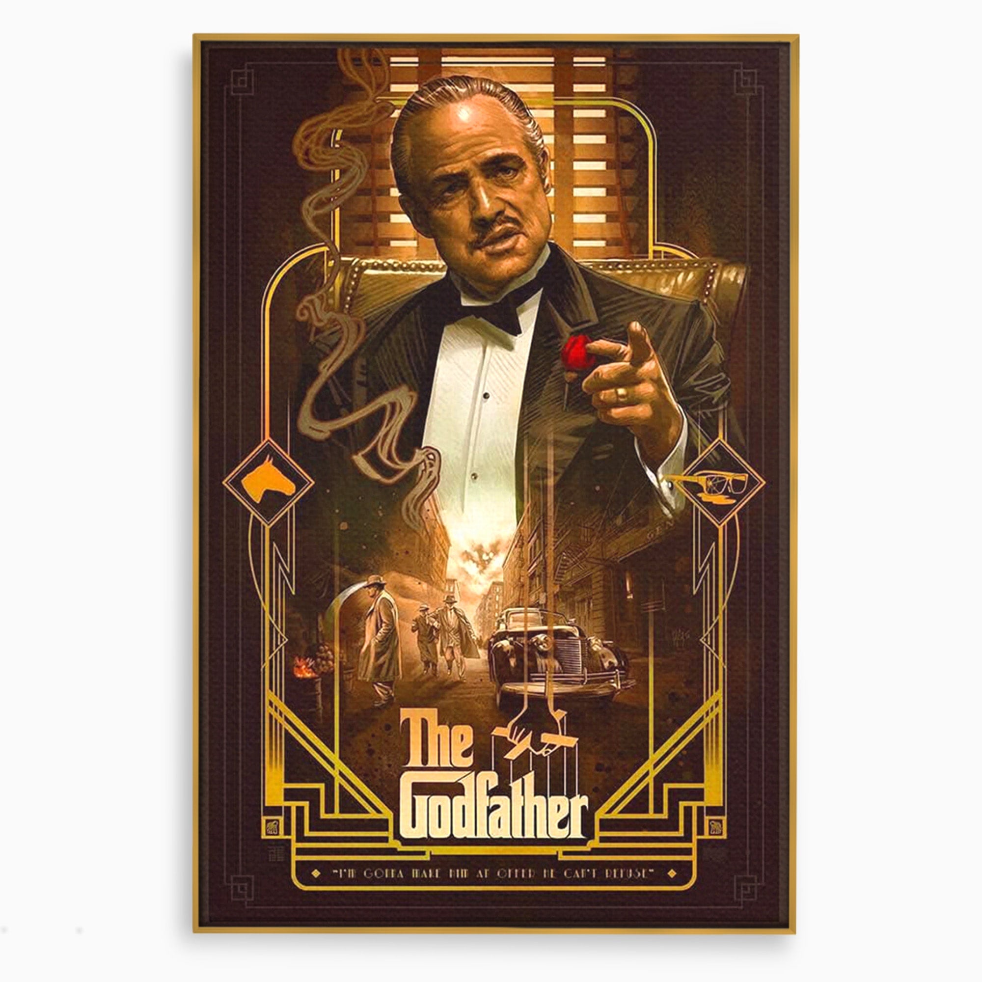 Tablou Canvas Premium LuxCanva® PI1167, Nasul Legendar, Marlon Brando, Film, Mafia, Clasic, Actor, Birou, Culori Vibrante