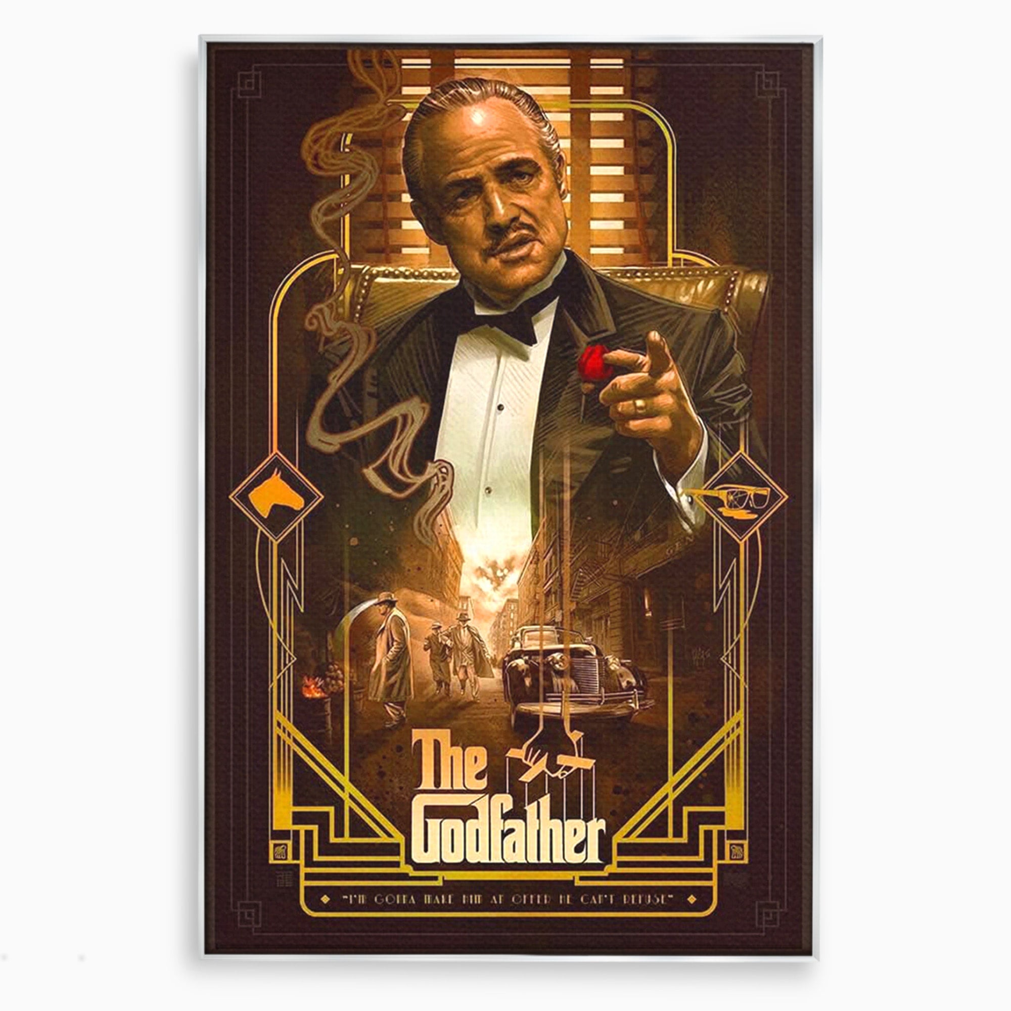 Tablou Canvas Premium LuxCanva® PI1167, Nasul Legendar, Marlon Brando, Film, Mafia, Clasic, Actor, Birou, Culori Vibrante