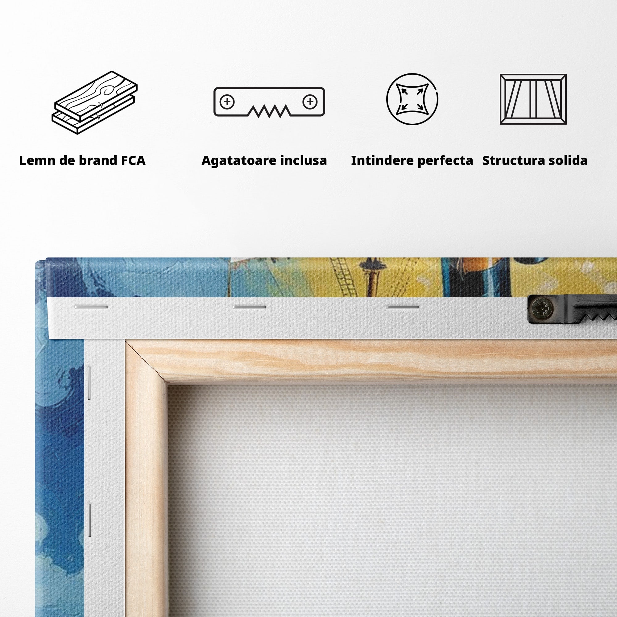 Tablou Canvas Premium LuxCanva® PI1168, Vasul De Pe Mare, Valuri, Ocean, Peisaj Marin, Calatorie, Living, Birou, Culori Vibrante