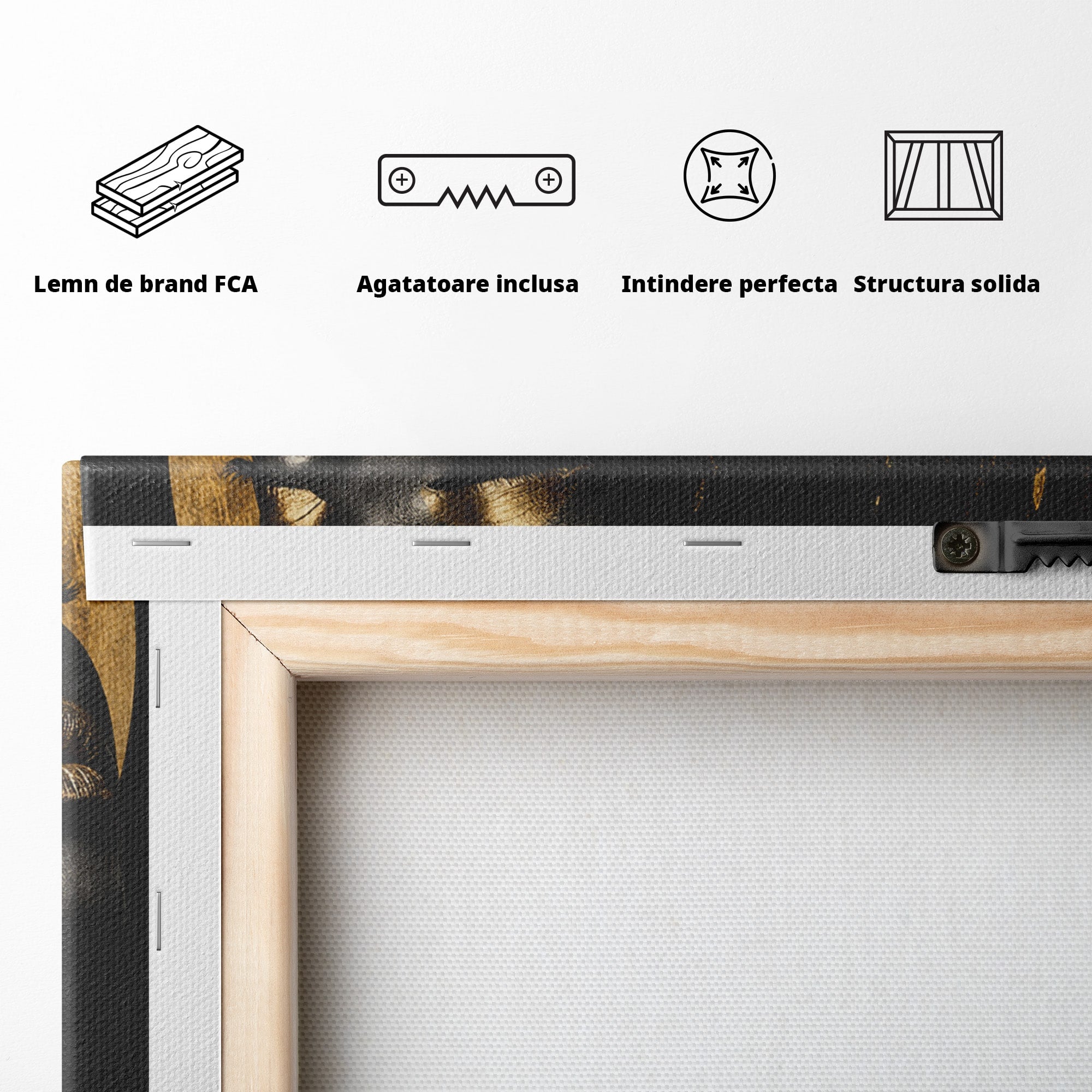 Tablou Canvas Premium LuxCanva® PI1172, Aura De Aur, Portret, Eleganta, Aur, Femeie, Dormitor, Culori Vibrante
