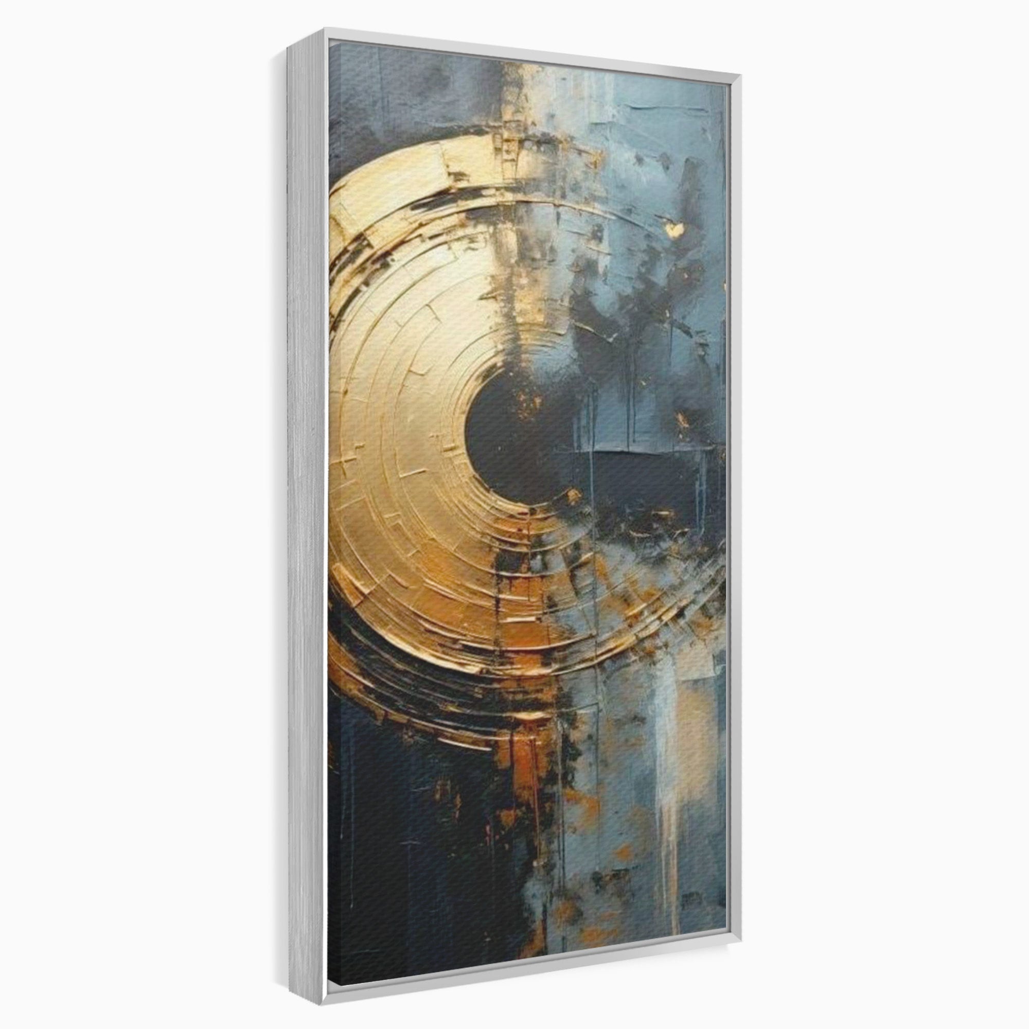 Tablou Canvas Premium LuxCanva® PI1176, Orbita de Aur, Abstract, Cerc, Abis, Modern, Living, Birou, Culori Vibrante