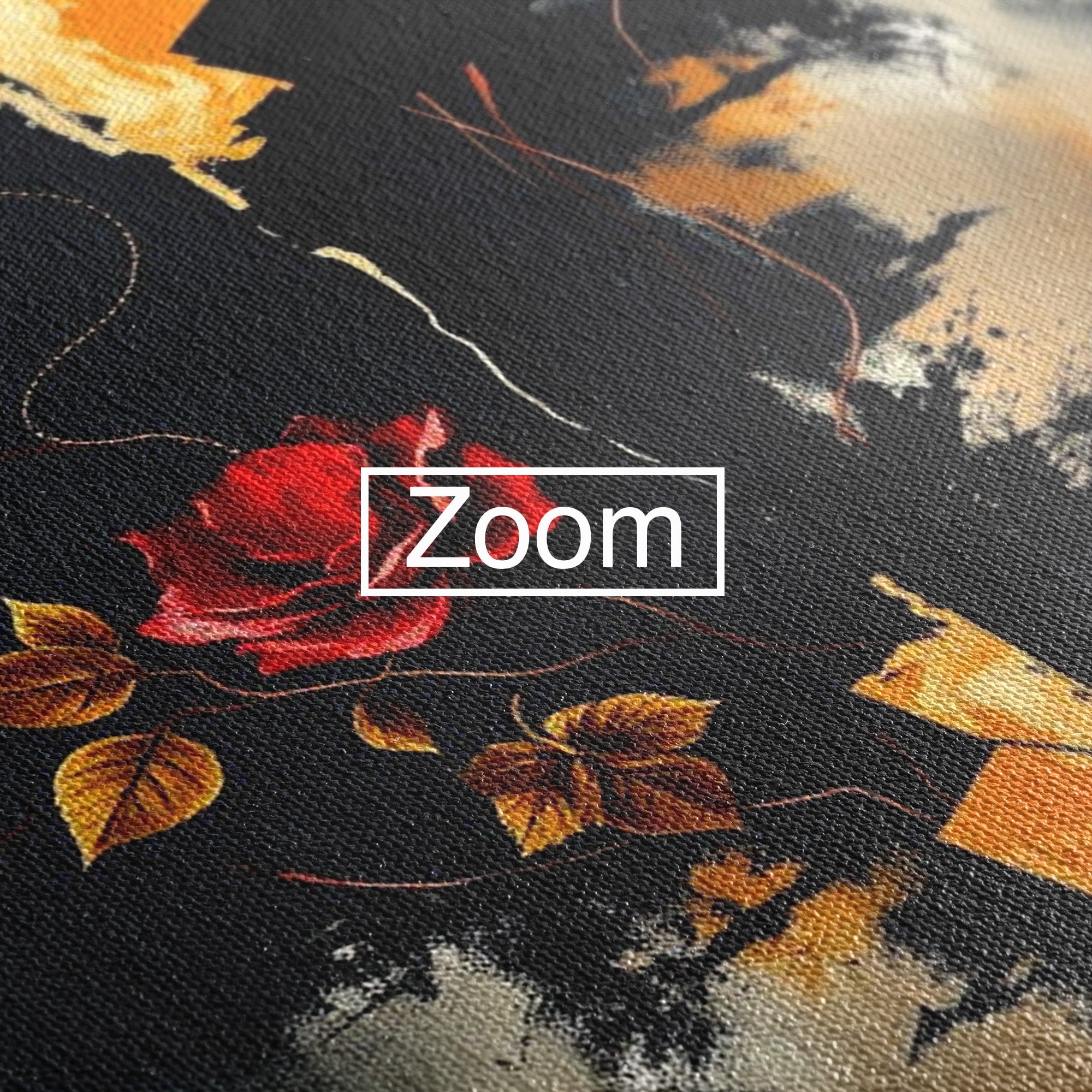 Tablou Canvas Premium LuxCanva® PI1180, Trandafirul Contrastului, Spini, Abstract, Modern, Living, Arta, Culori Vibrante