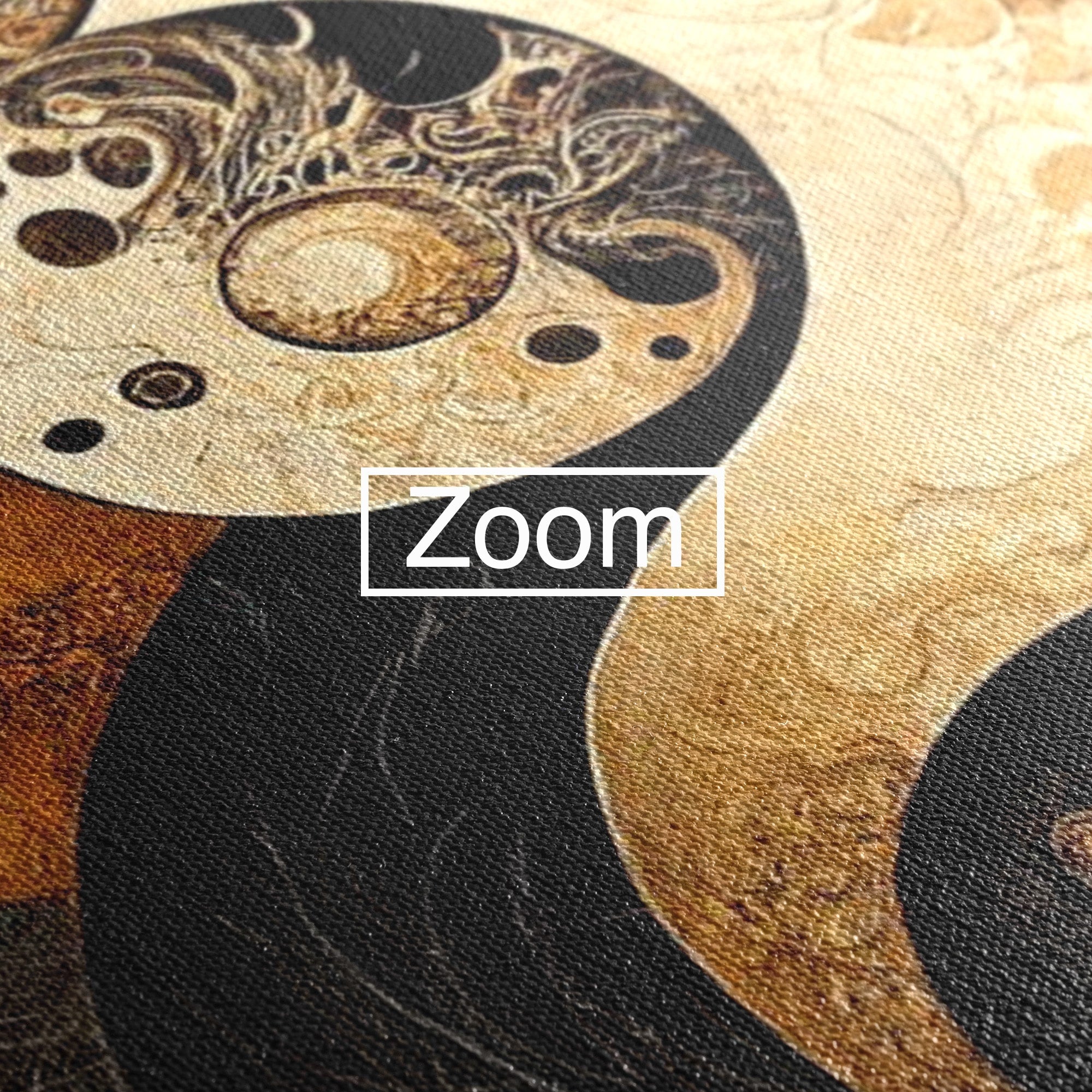 Tablou Canvas Premium LuxCanva® PI1181, Yin Si Yang, Abstract, Cercuri, Arta, Echilibru, Meditatie, Living, Birou, Culori Vibrante