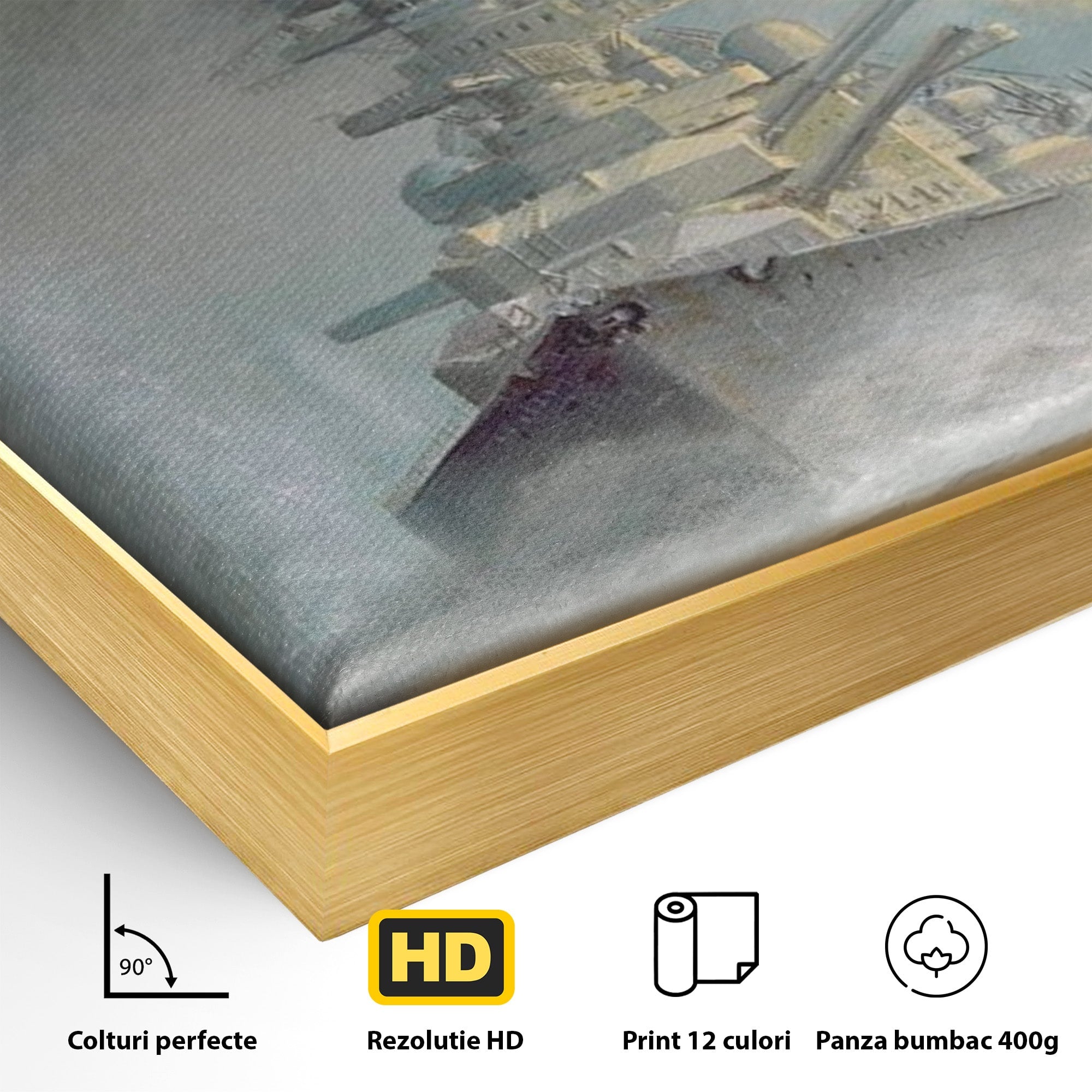 Tablou Canvas Premium LuxCanva® PI1184, Stapanul Atlanticului, Nava, Razboi, Bismarck, Istorie, Dormitor, Birou, Culori Vibrante