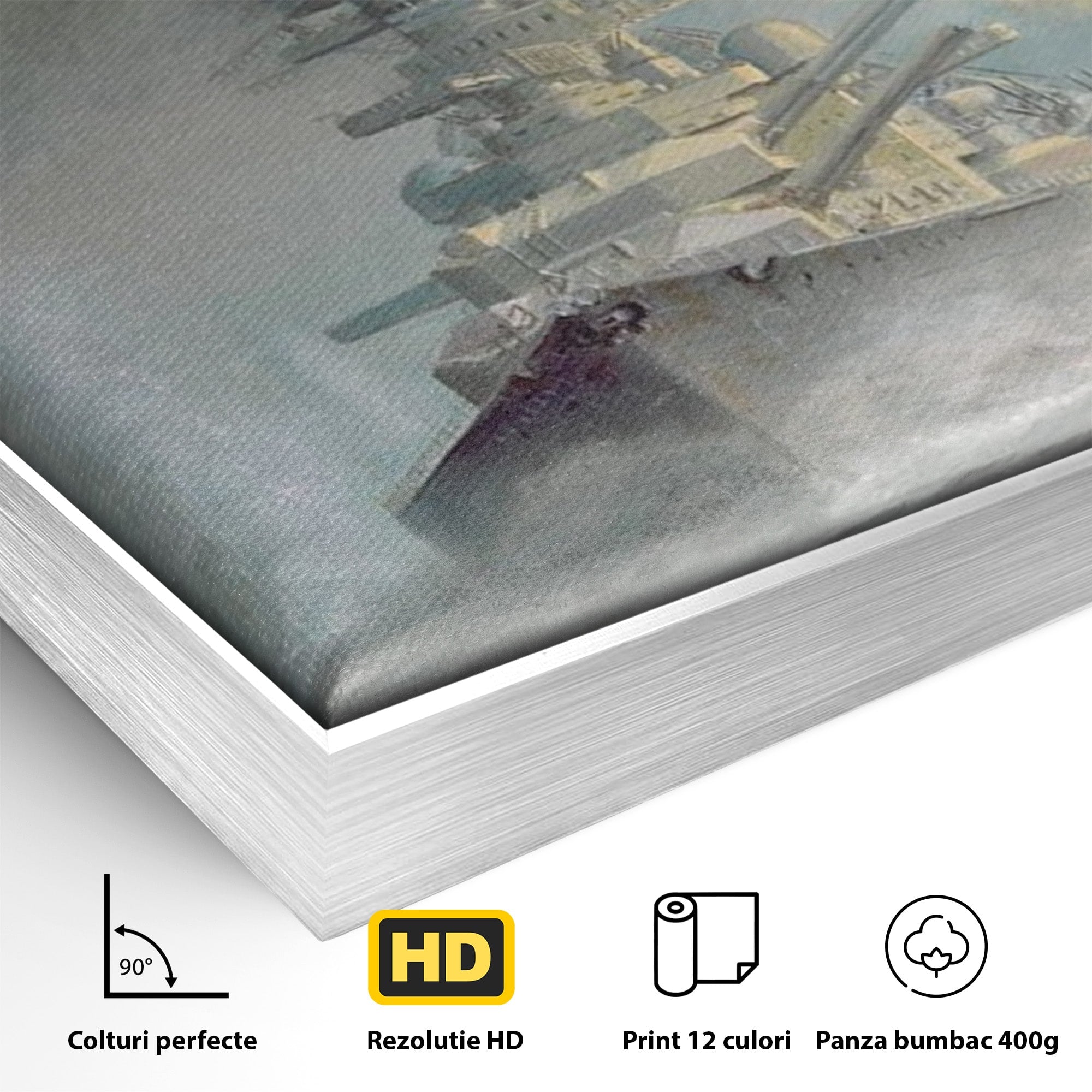 Tablou Canvas Premium LuxCanva® PI1184, Stapanul Atlanticului, Nava, Razboi, Bismarck, Istorie, Dormitor, Birou, Culori Vibrante