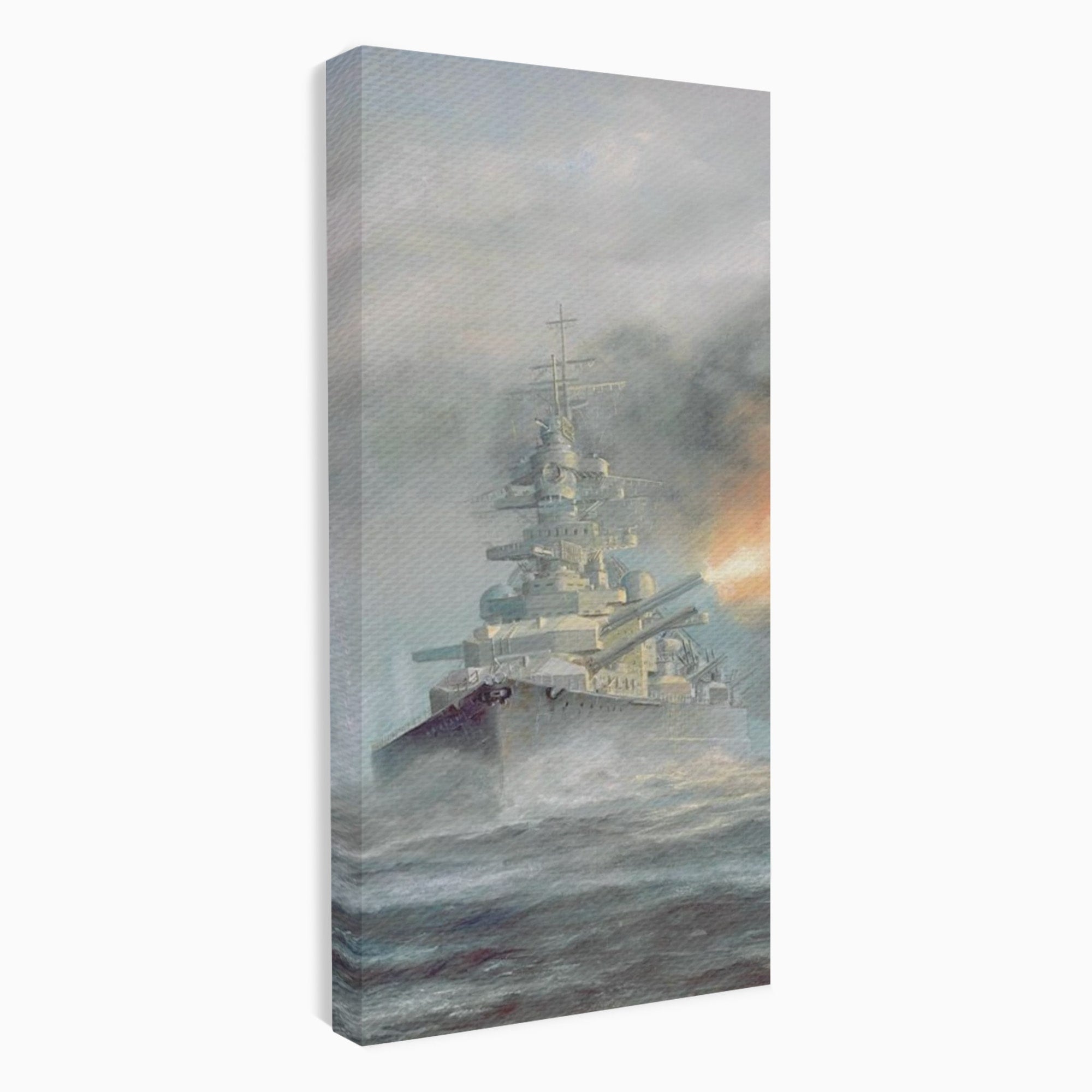 Tablou Canvas Premium LuxCanva® PI1184, Stapanul Atlanticului, Nava, Razboi, Bismarck, Istorie, Dormitor, Birou, Culori Vibrante