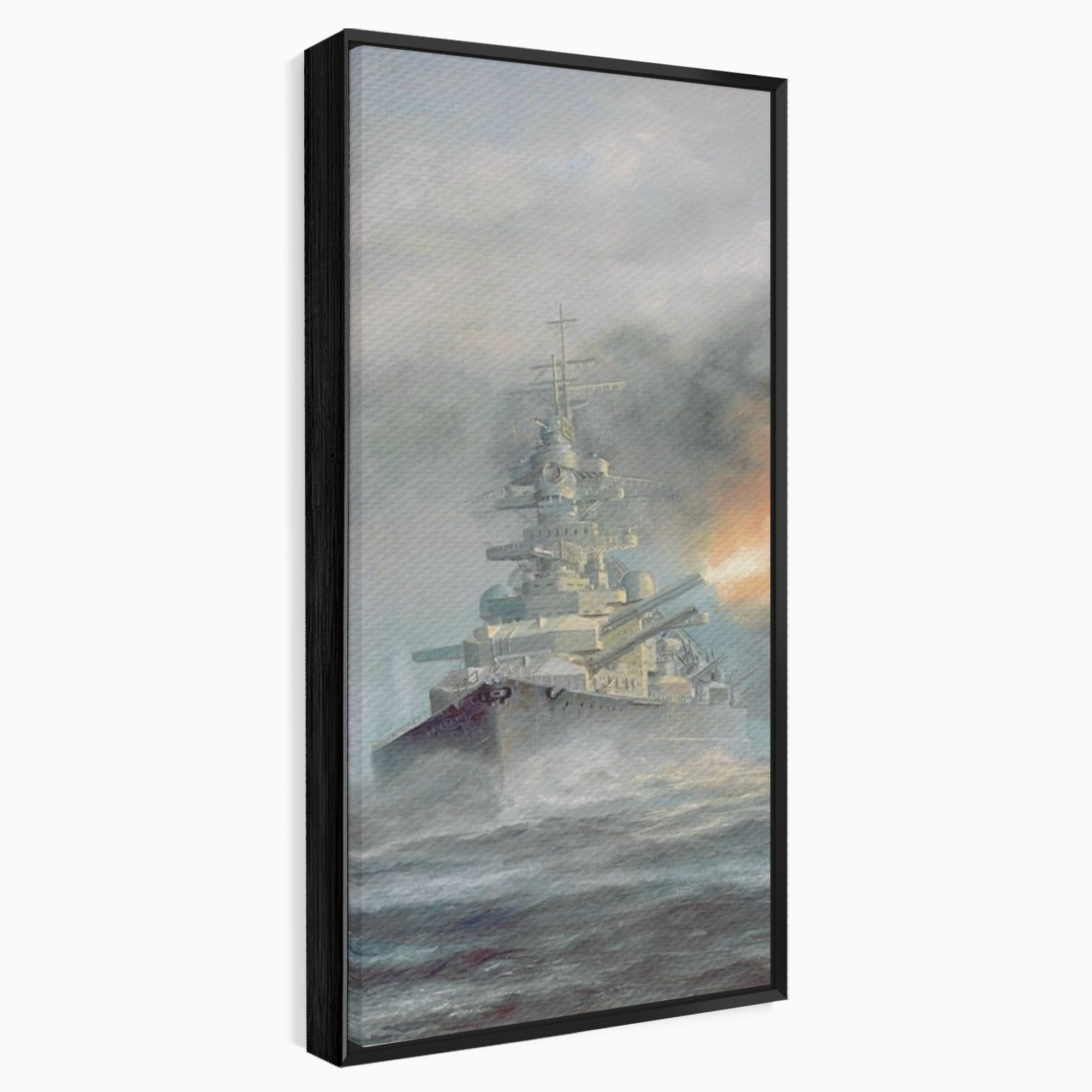 Tablou Canvas Premium LuxCanva® PI1184, Stapanul Atlanticului, Nava, Razboi, Bismarck, Istorie, Dormitor, Birou, Culori Vibrante