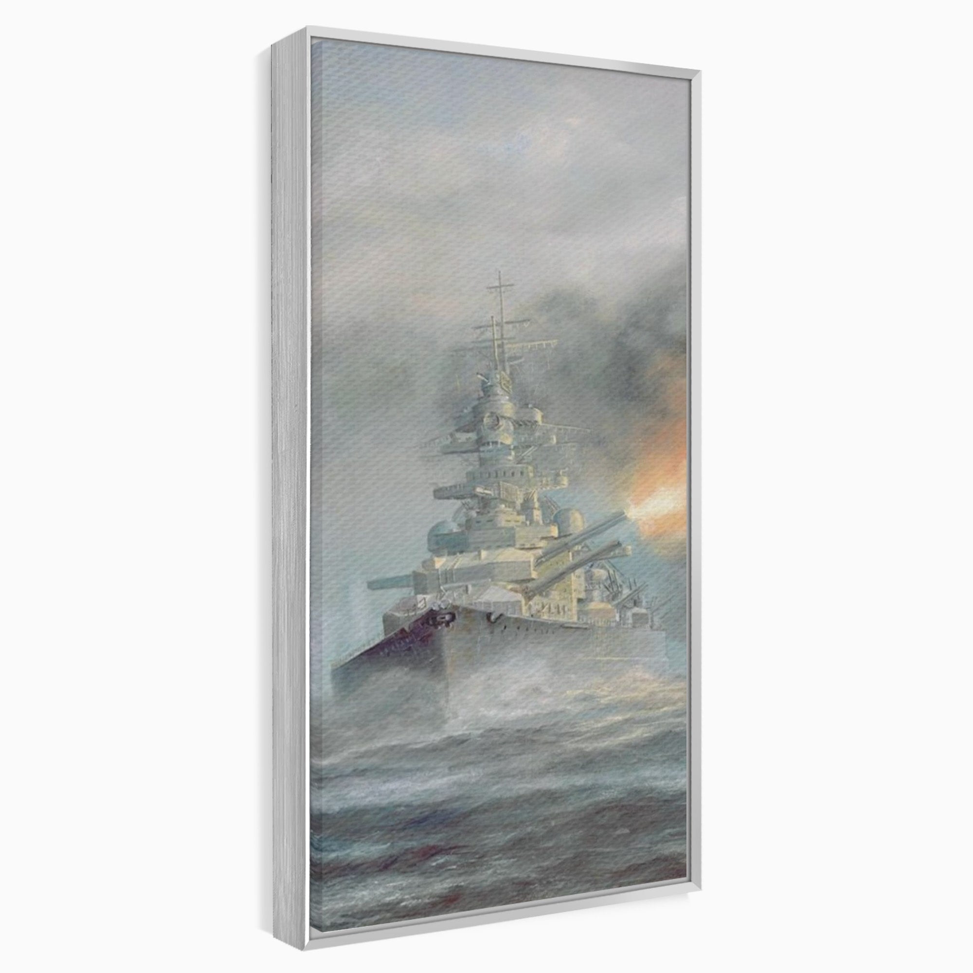 Tablou Canvas Premium LuxCanva® PI1184, Stapanul Atlanticului, Nava, Razboi, Bismarck, Istorie, Dormitor, Birou, Culori Vibrante