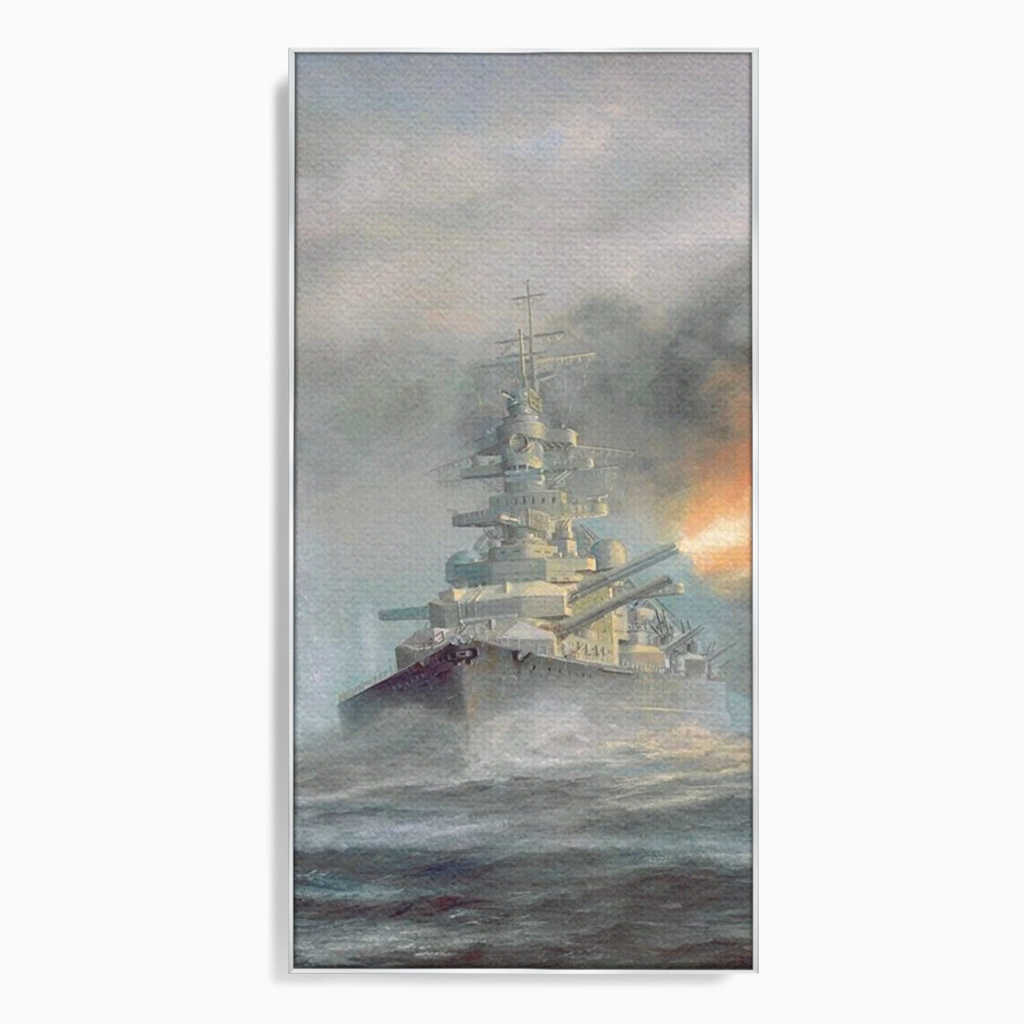 Tablou Canvas Premium LuxCanva® PI1184, Stapanul Atlanticului, Nava, Razboi, Bismarck, Istorie, Dormitor, Birou, Culori Vibrante