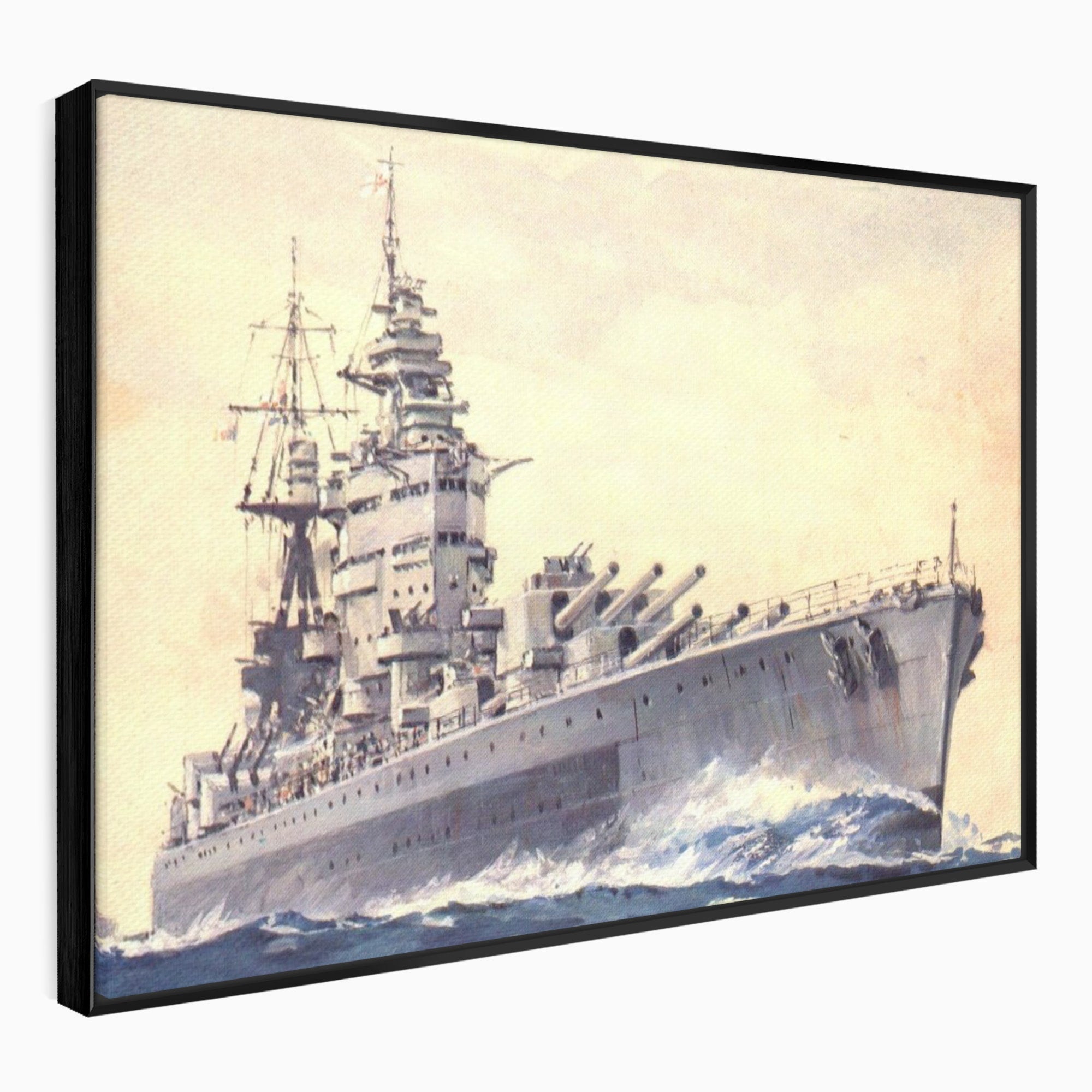 Tablou Canvas Premium LuxCanva® PI1185, HMS Nelson- Forta Marilor, Vas, Razboi, Marina, Istorie, Birou, Culori Vibrante