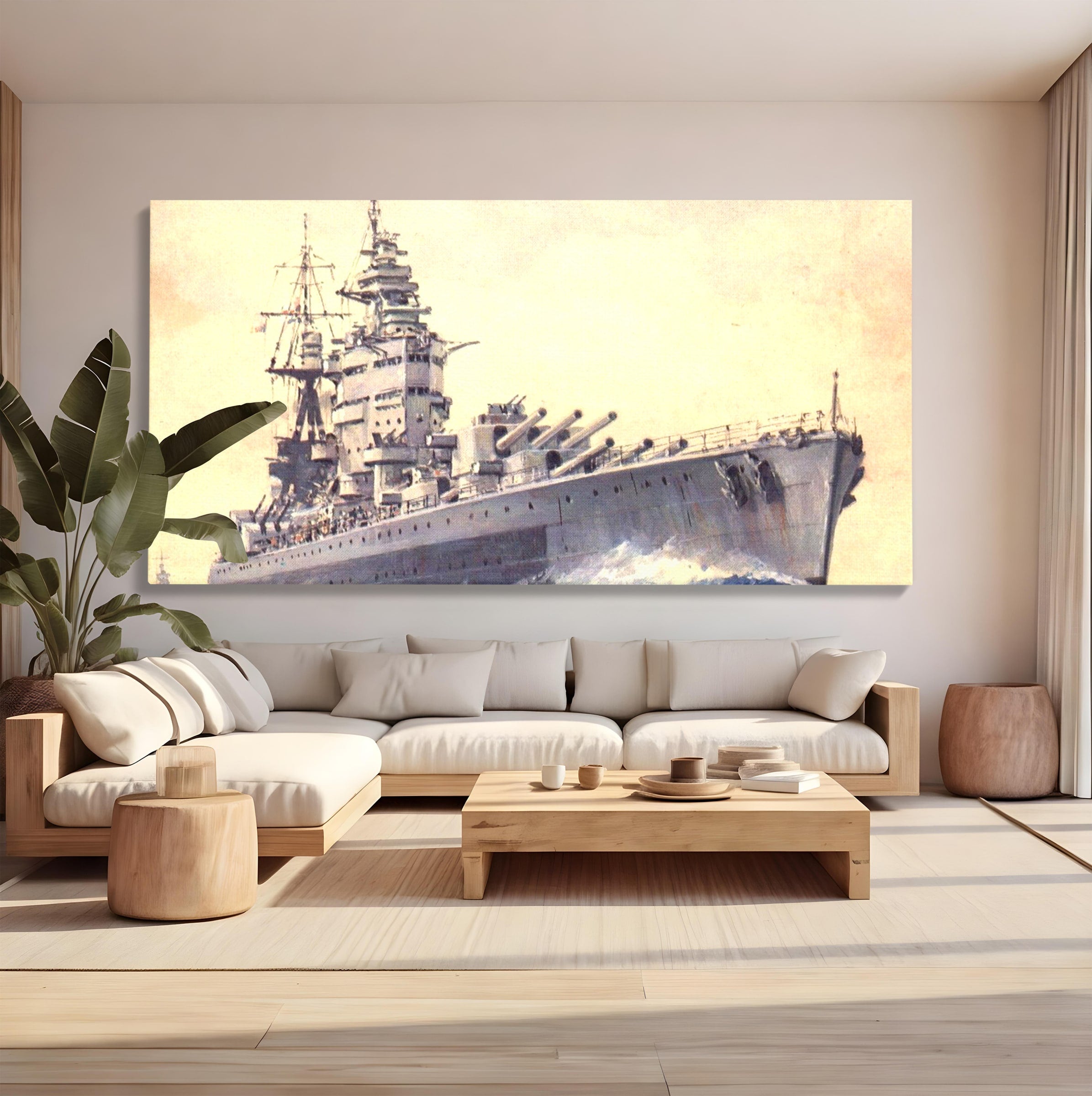 Tablou Canvas Premium LuxCanva® PI1185, HMS Nelson- Forta Marilor, Vas, Razboi, Marina, Istorie, Birou, Culori Vibrante