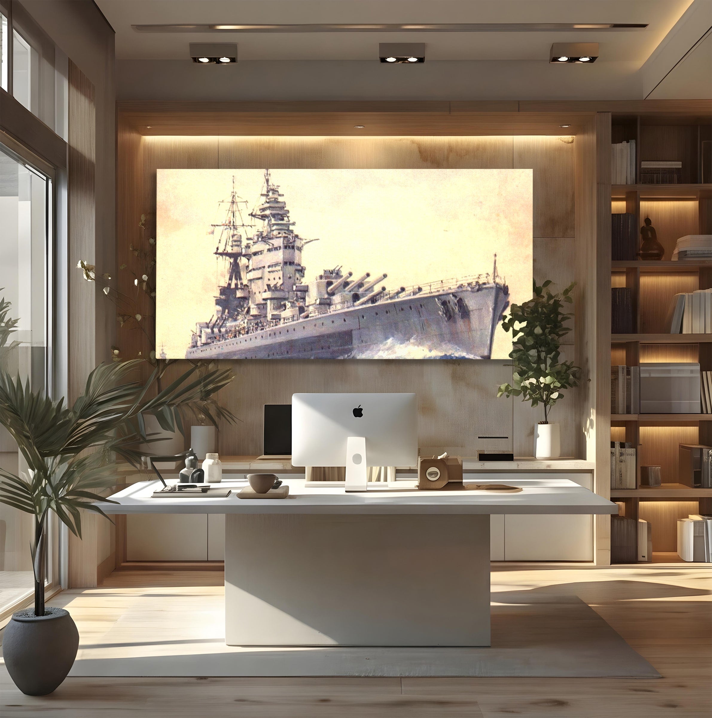 Tablou Canvas Premium LuxCanva® PI1185, HMS Nelson- Forta Marilor, Vas, Razboi, Marina, Istorie, Birou, Culori Vibrante