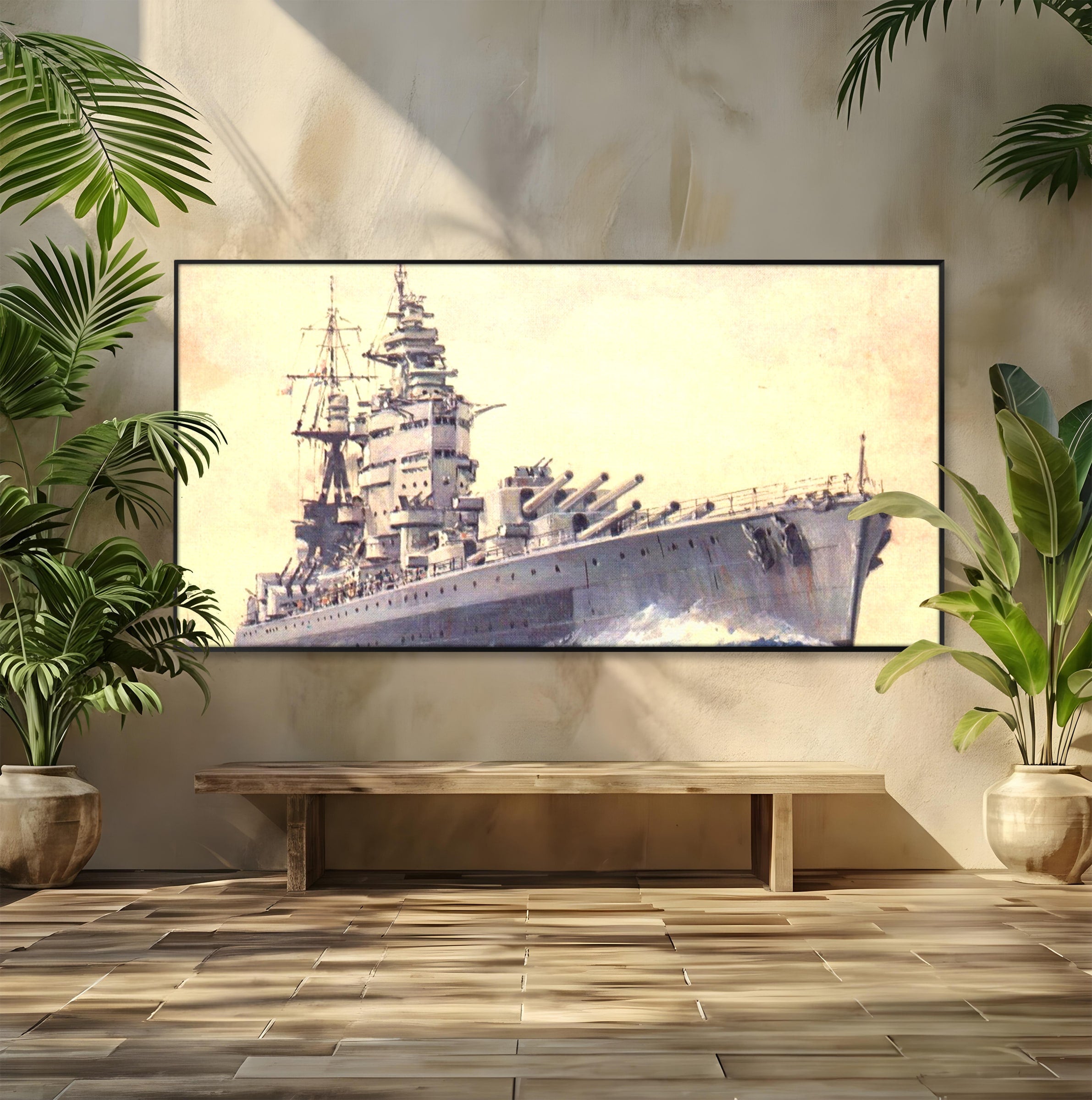 Tablou Canvas Premium LuxCanva® PI1185, HMS Nelson- Forta Marilor, Vas, Razboi, Marina, Istorie, Birou, Culori Vibrante