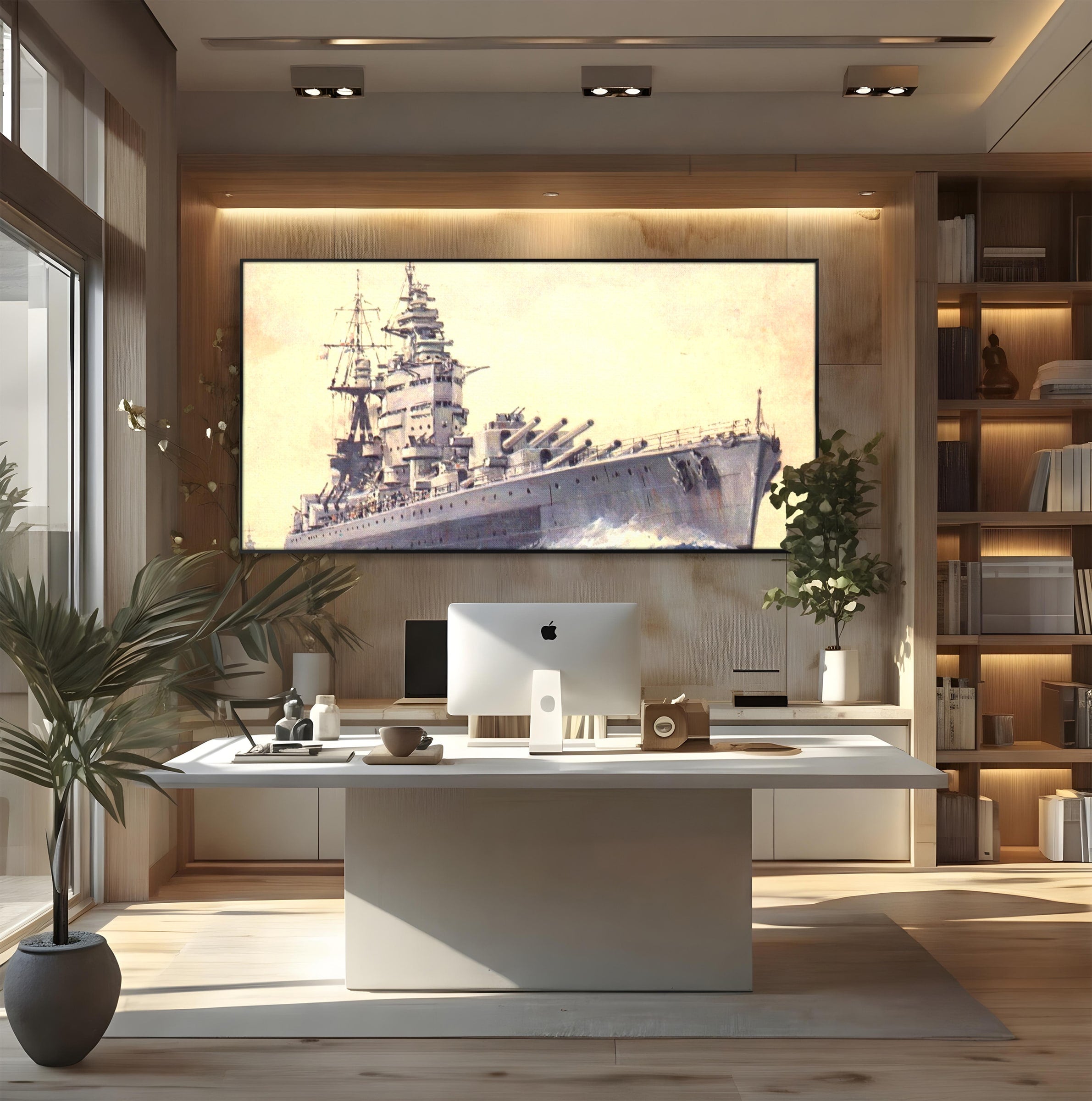 Tablou Canvas Premium LuxCanva® PI1185, HMS Nelson- Forta Marilor, Vas, Razboi, Marina, Istorie, Birou, Culori Vibrante