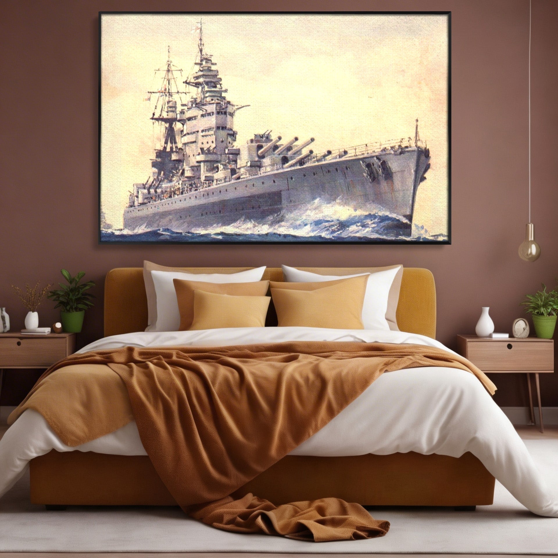 Tablou Canvas Premium LuxCanva® PI1185, HMS Nelson- Forta Marilor, Vas, Razboi, Marina, Istorie, Birou, Culori Vibrante