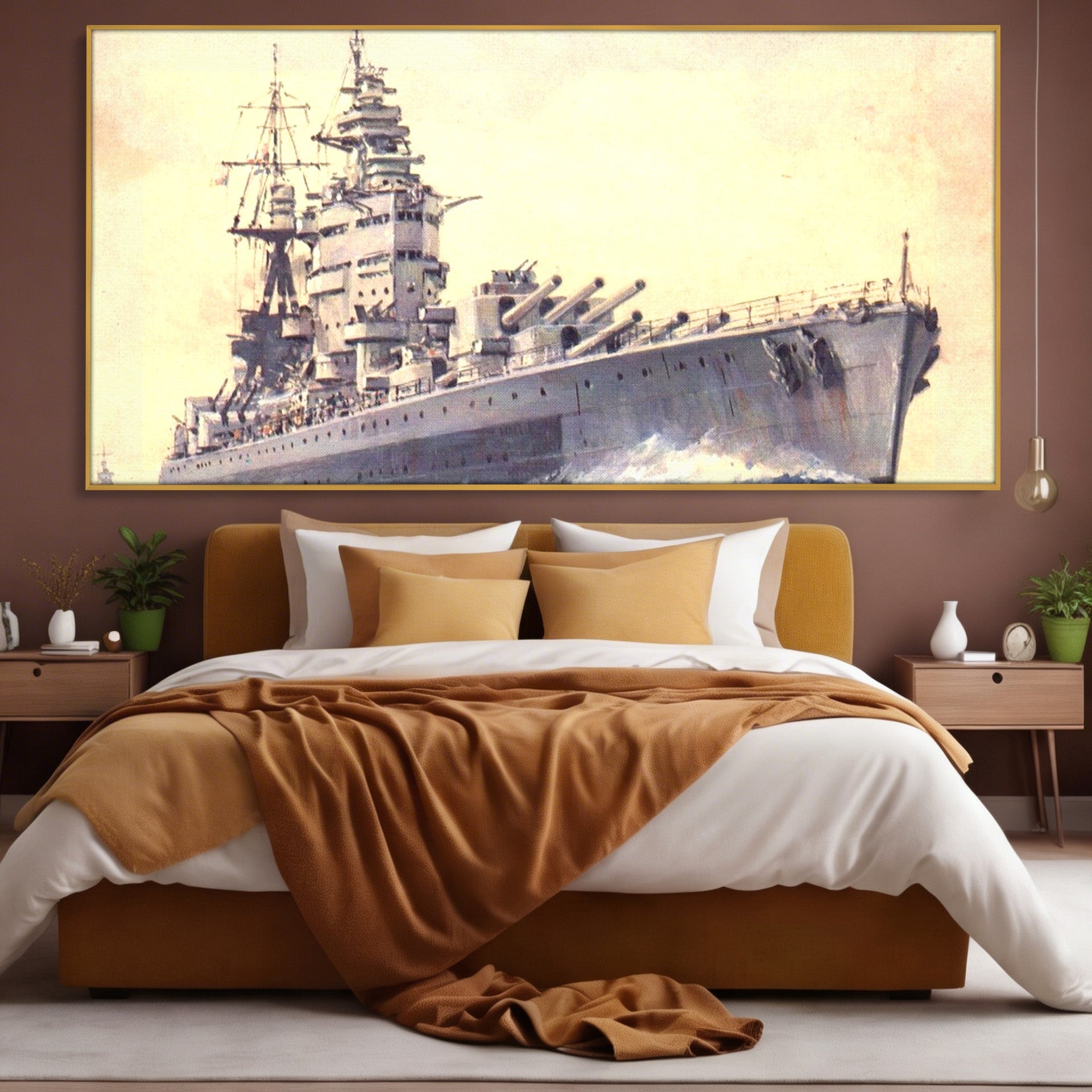 Tablou Canvas Premium LuxCanva® PI1185, HMS Nelson- Forta Marilor, Vas, Razboi, Marina, Istorie, Birou, Culori Vibrante