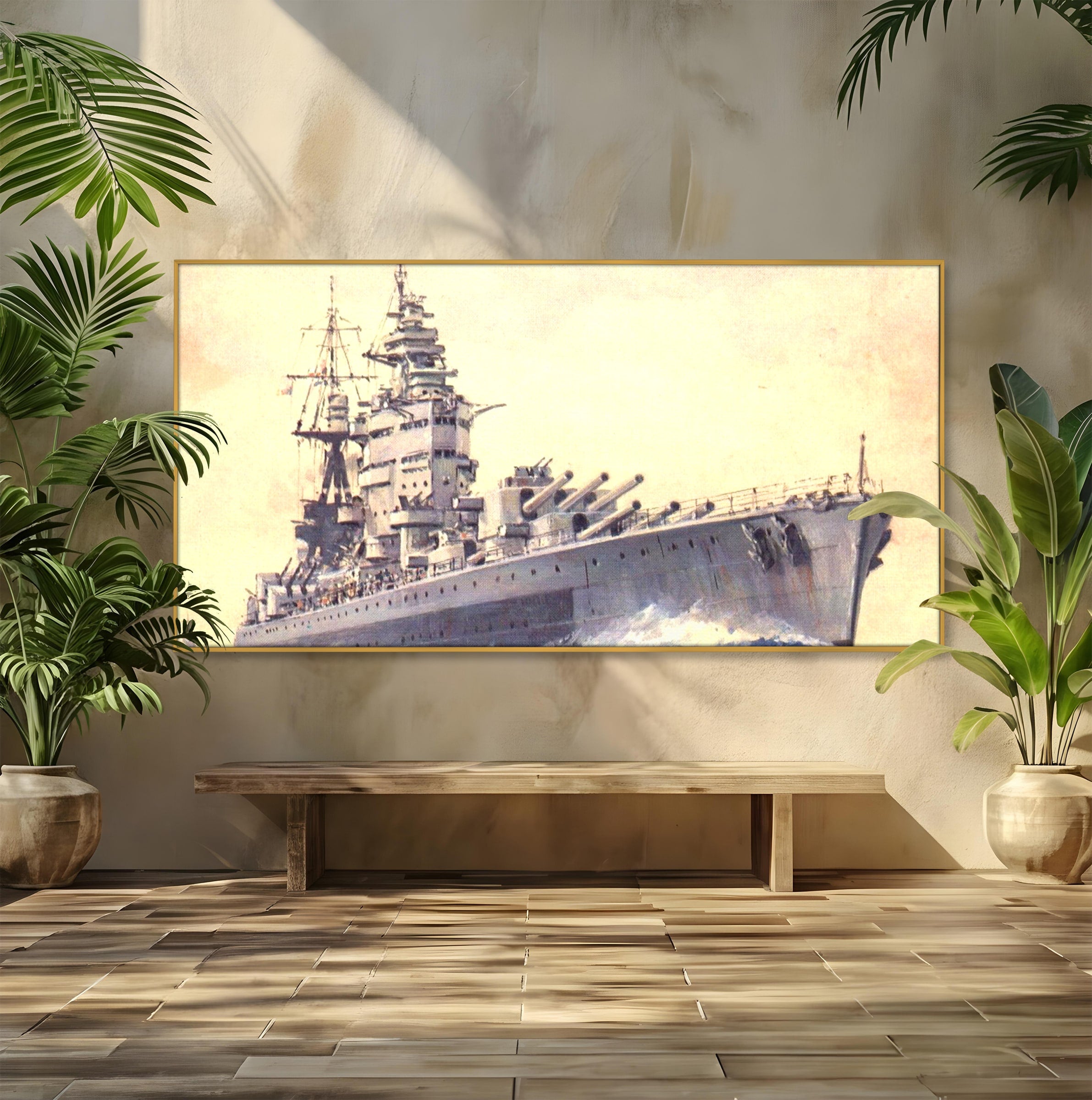 Tablou Canvas Premium LuxCanva® PI1185, HMS Nelson- Forta Marilor, Vas, Razboi, Marina, Istorie, Birou, Culori Vibrante