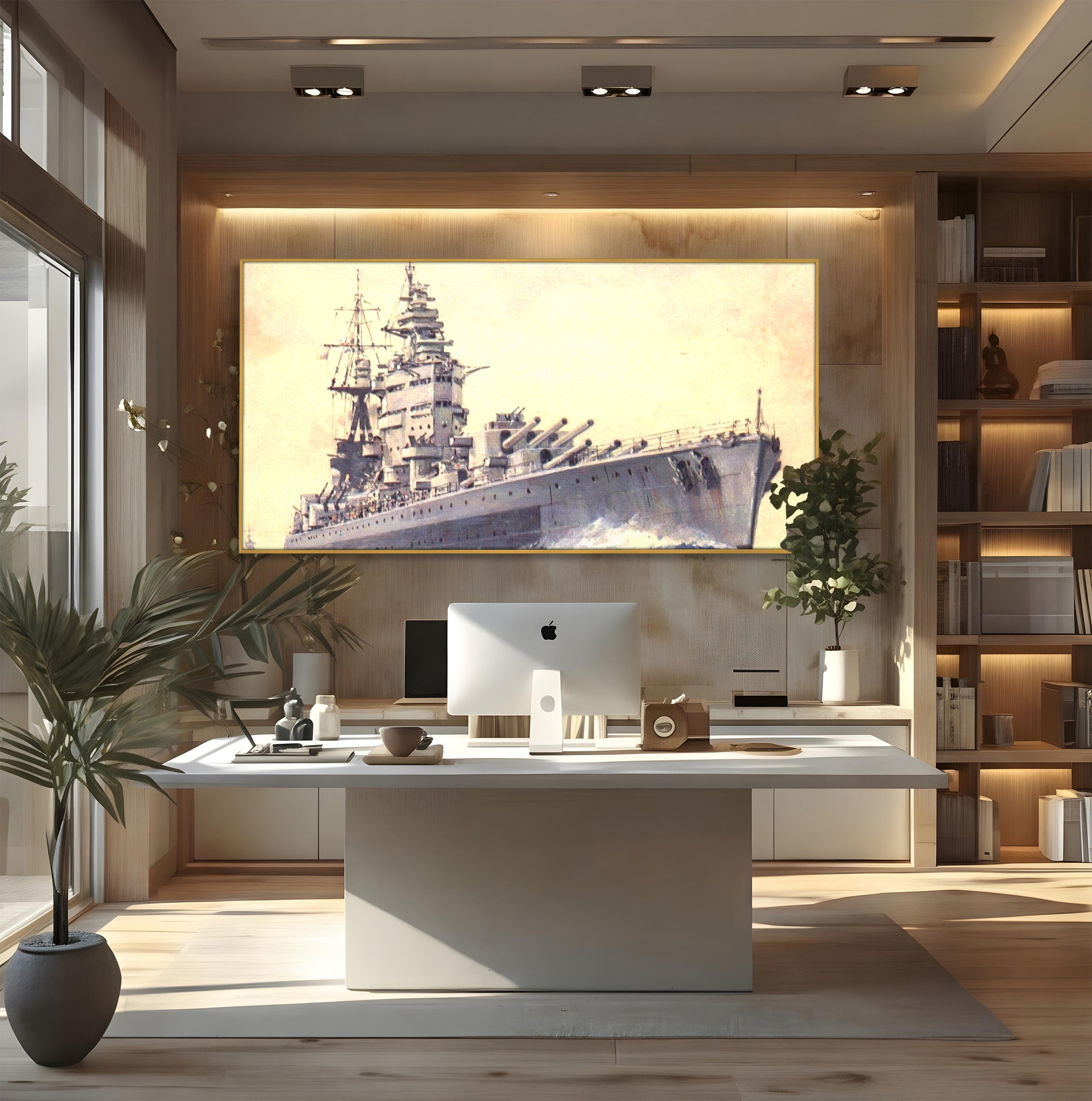 Tablou Canvas Premium LuxCanva® PI1185, HMS Nelson- Forta Marilor, Vas, Razboi, Marina, Istorie, Birou, Culori Vibrante