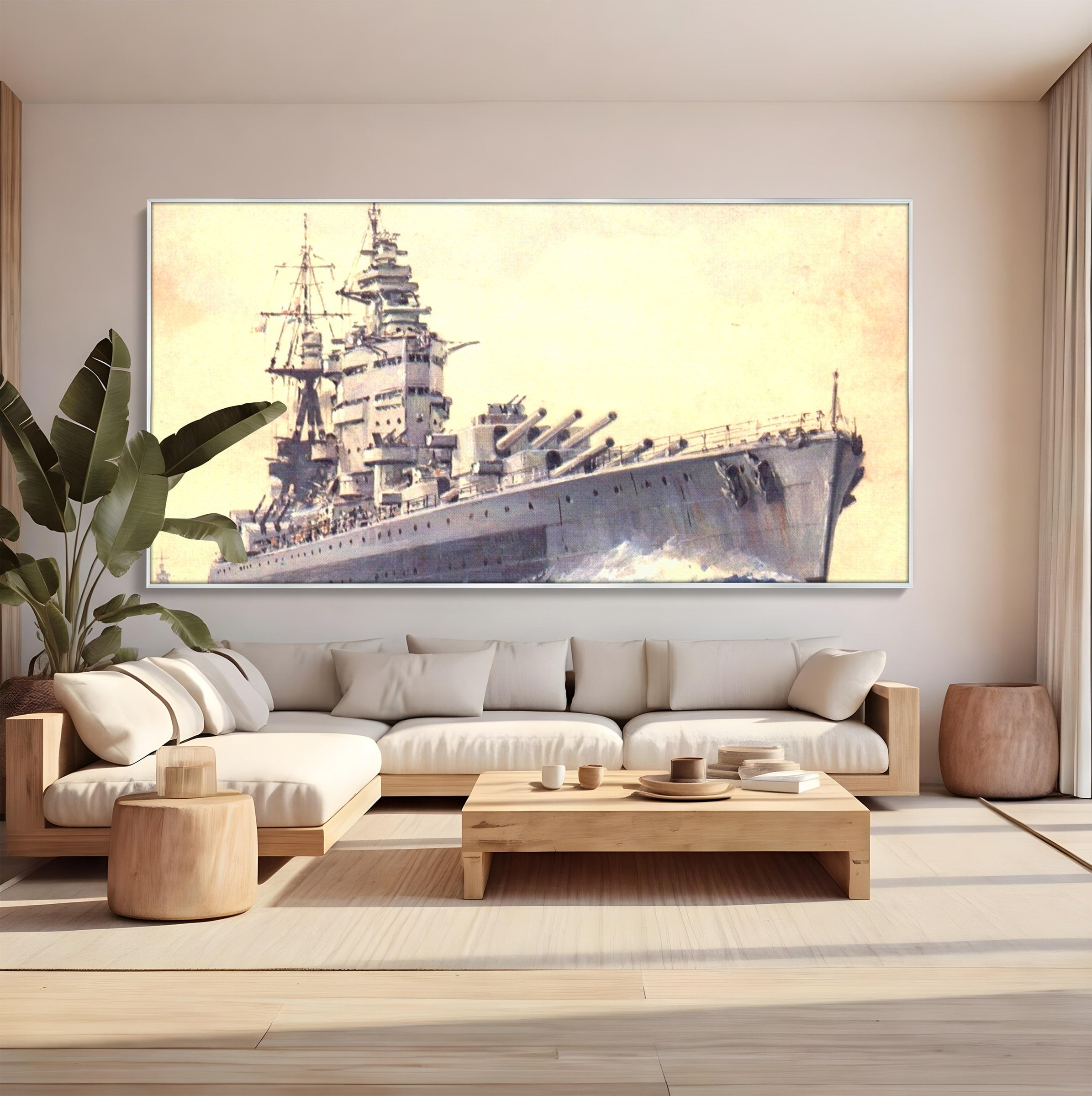 Tablou Canvas Premium LuxCanva® PI1185, HMS Nelson- Forta Marilor, Vas, Razboi, Marina, Istorie, Birou, Culori Vibrante