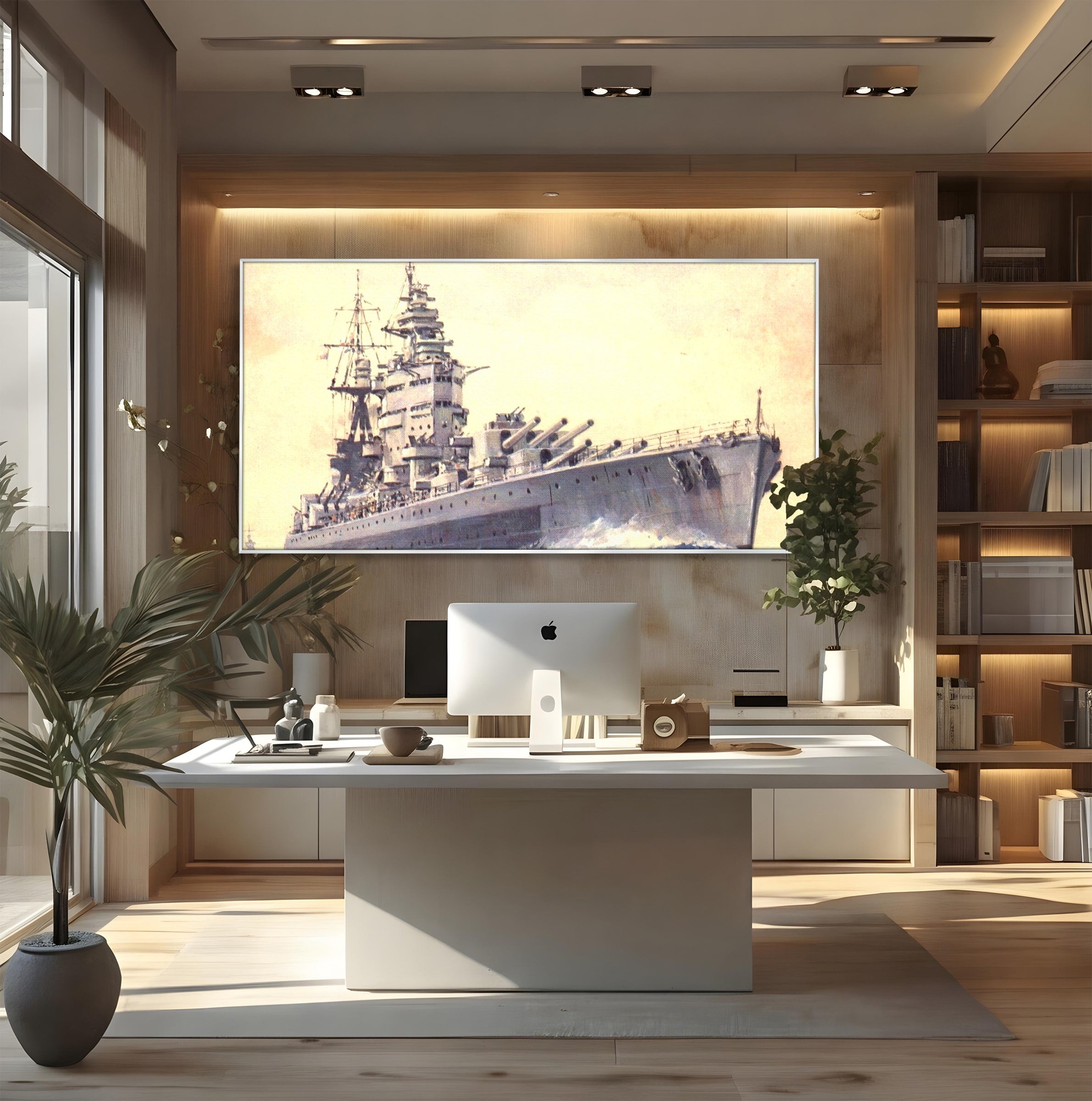 Tablou Canvas Premium LuxCanva® PI1185, HMS Nelson- Forta Marilor, Vas, Razboi, Marina, Istorie, Birou, Culori Vibrante