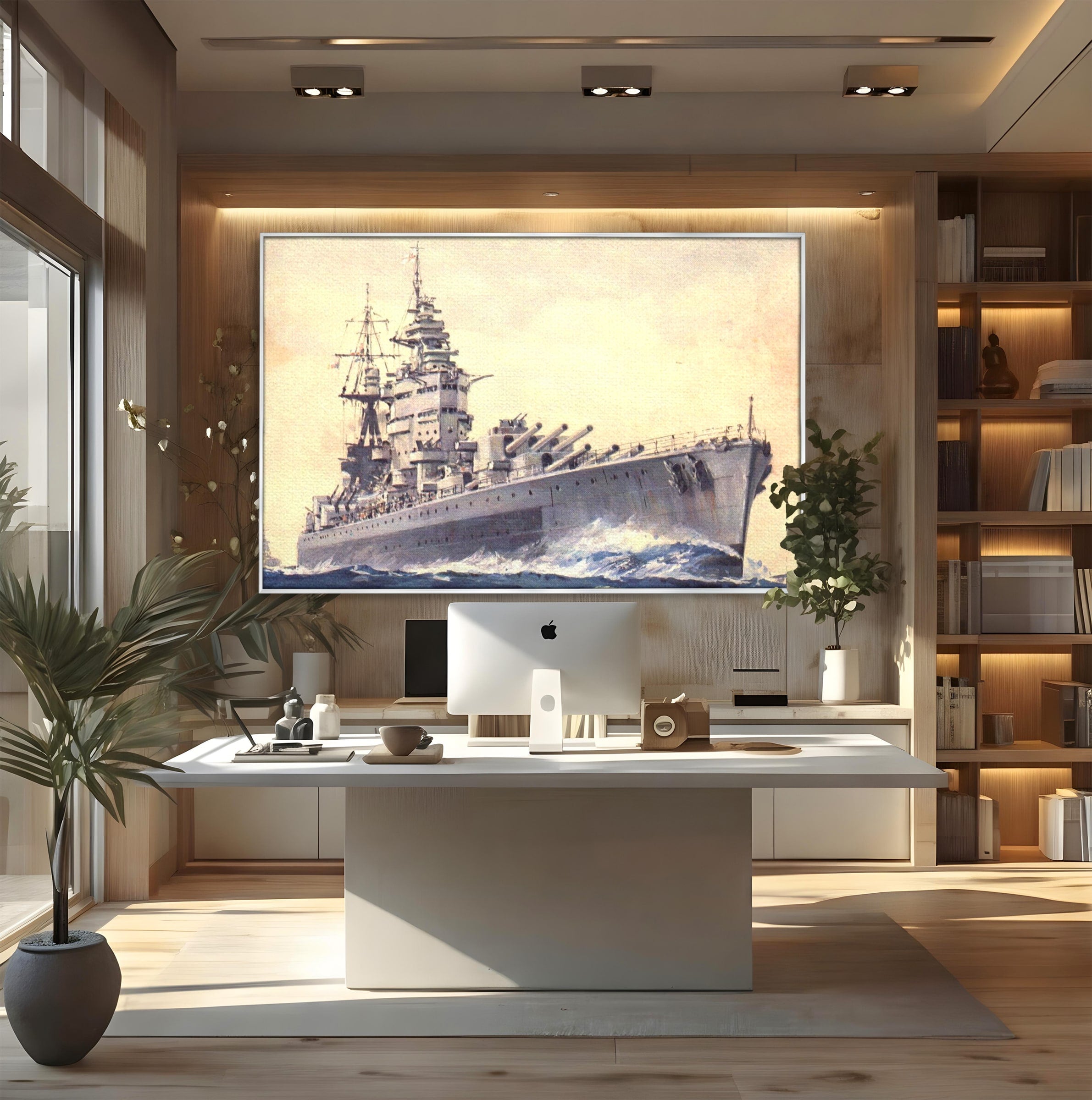 Tablou Canvas Premium LuxCanva® PI1185, HMS Nelson- Forta Marilor, Vas, Razboi, Marina, Istorie, Birou, Culori Vibrante