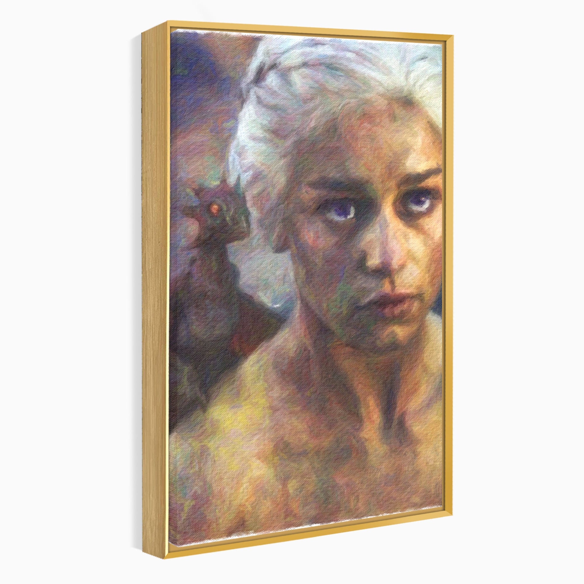 Tablou Canvas Premium LuxCanva® PI1188, Mostenirea Targaryen, Fantezie, Foc, Dragon, Fictiune, Living, Culori Vibrante