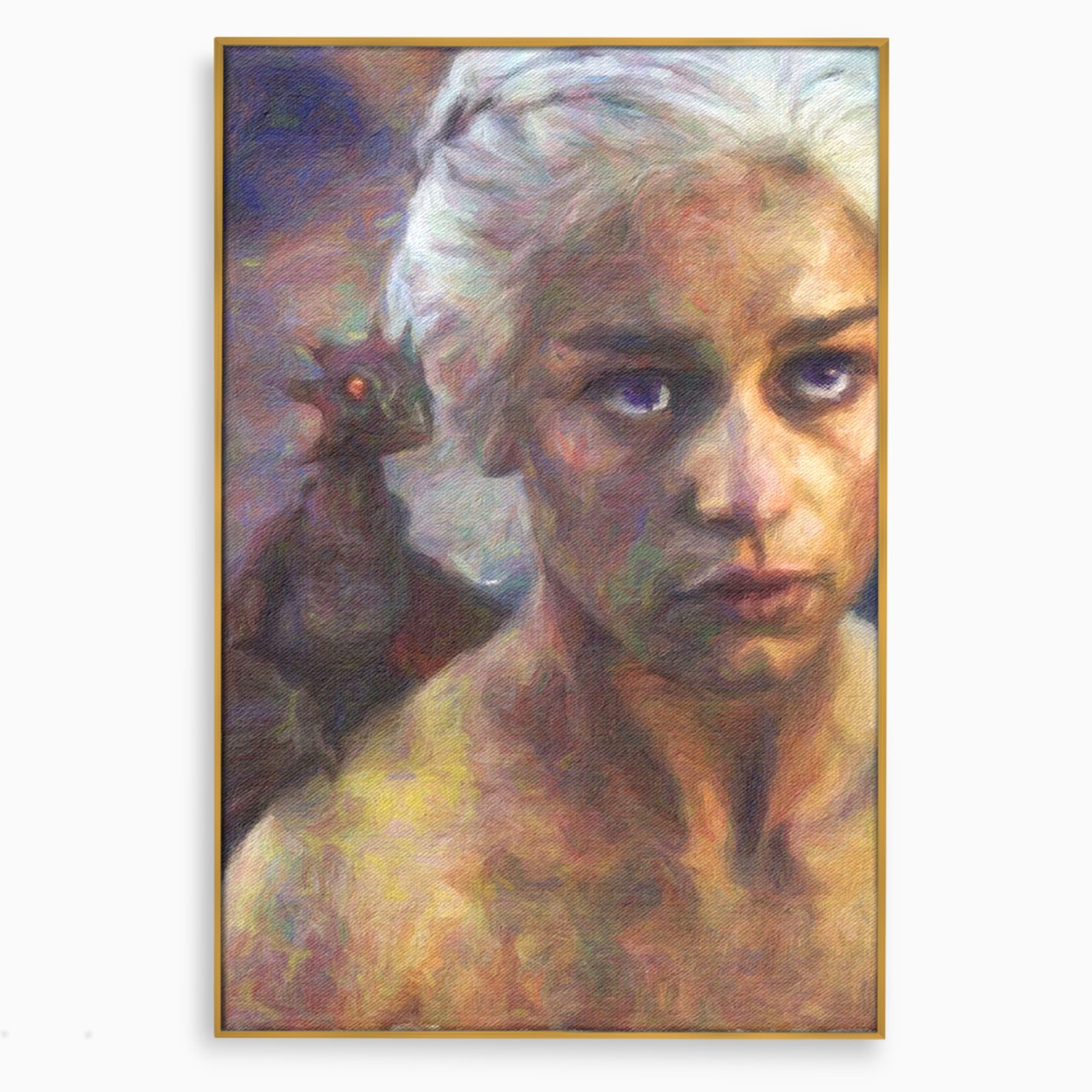 Tablou Canvas Premium LuxCanva® PI1188, Mostenirea Targaryen, Fantezie, Foc, Dragon, Fictiune, Living, Culori Vibrante