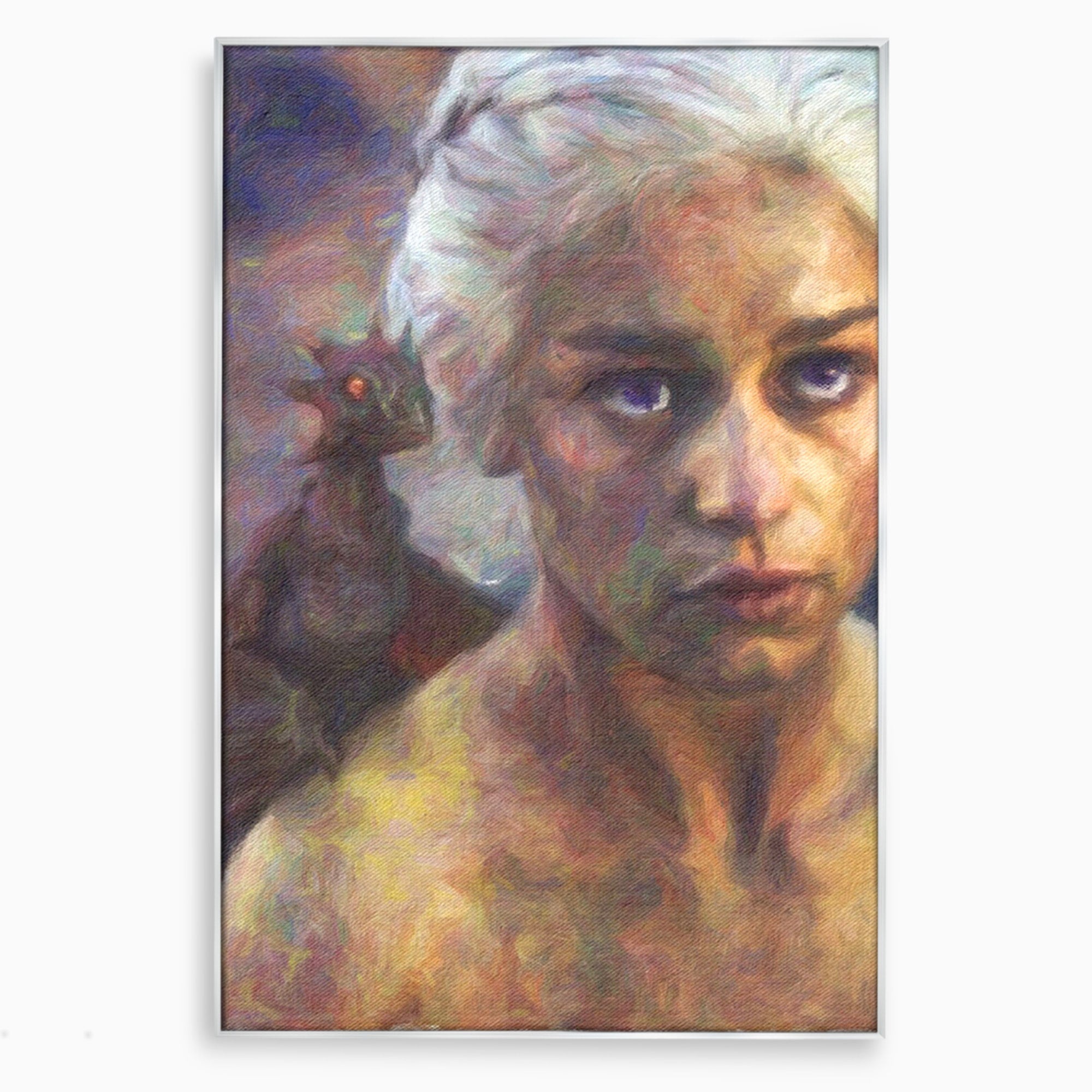 Tablou Canvas Premium LuxCanva® PI1188, Mostenirea Targaryen, Fantezie, Foc, Dragon, Fictiune, Living, Culori Vibrante