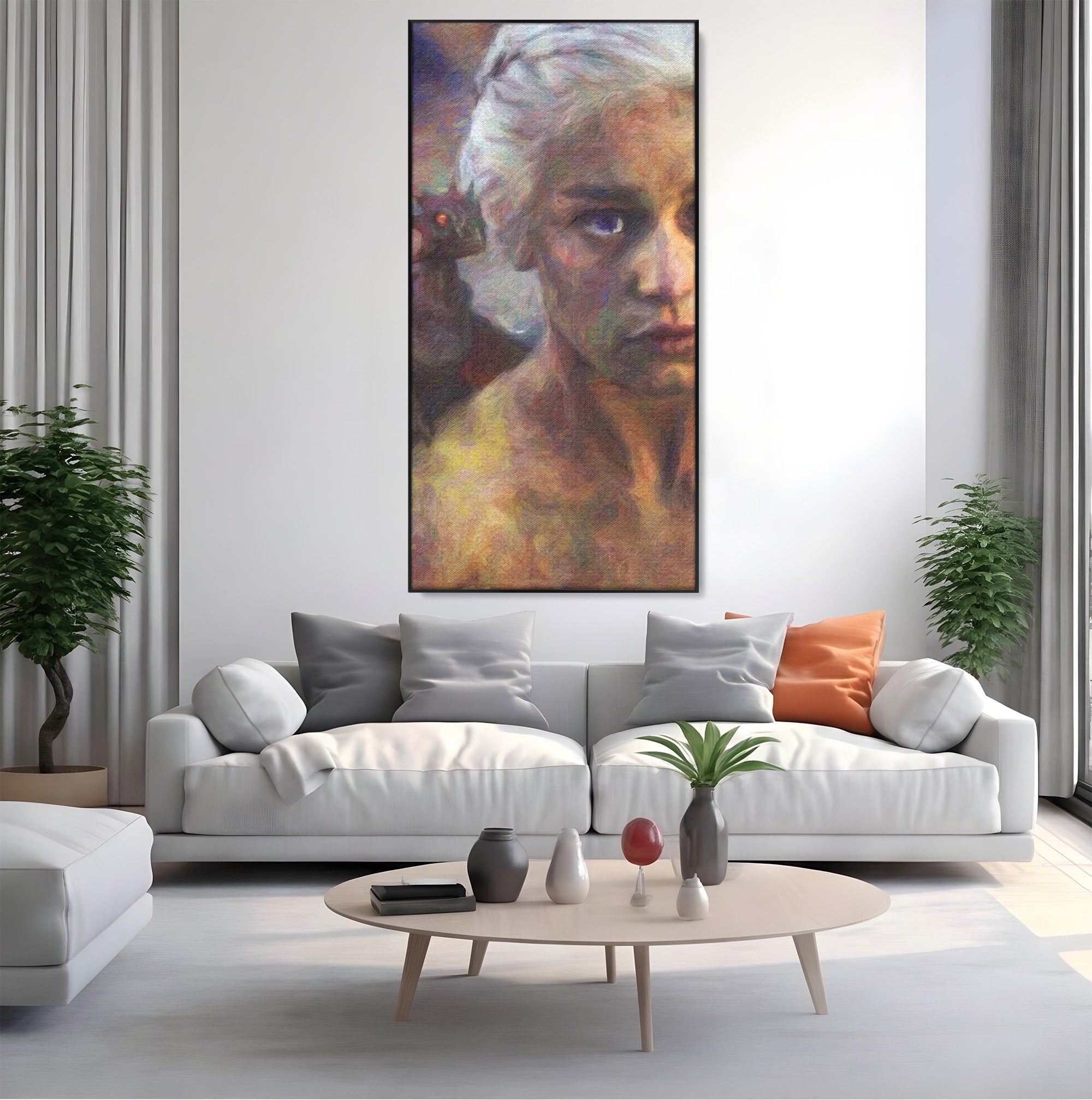 Tablou Canvas Premium LuxCanva® PI1188, Mostenirea Targaryen, Fantezie, Foc, Dragon, Fictiune, Living, Culori Vibrante